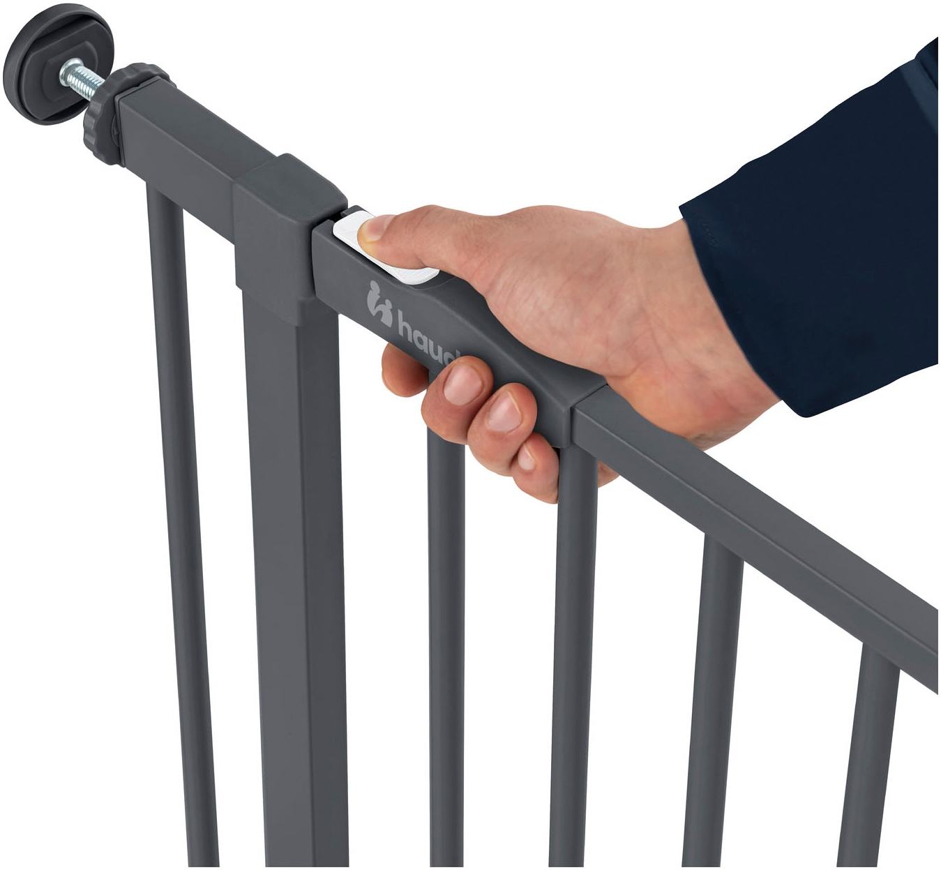 Hauck Türschutzgitter »Clear Step 2, Dark Grey« auch als Treppenschutzgitter verwendbar; 75-80 cm, flacher Durchgang