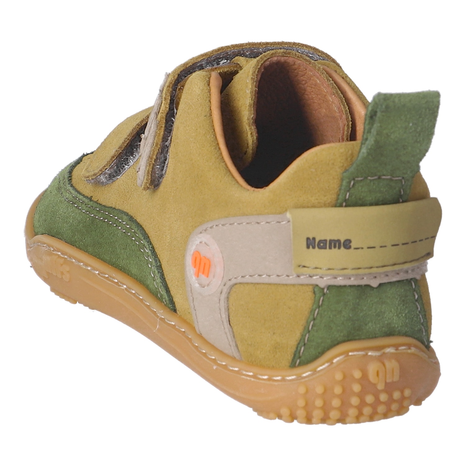 qnuffs Chaussures pieds nus »Ahorn«  chaussure à scratch, chaussure enfant à talonnette nulle
