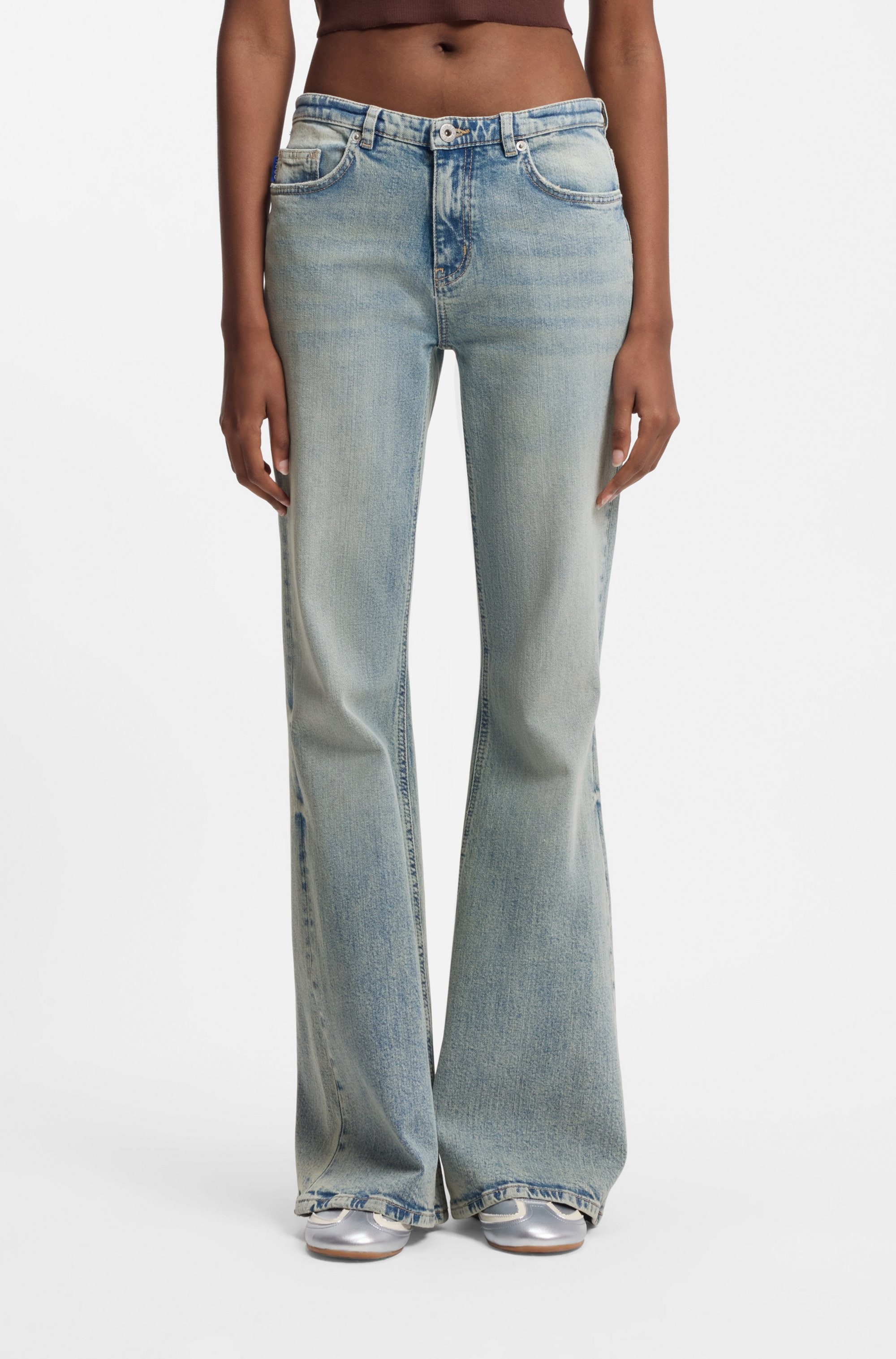 Image of HUGO Bootcut-Jeans "Gelissa" Mid Rise, weit ausgestellt