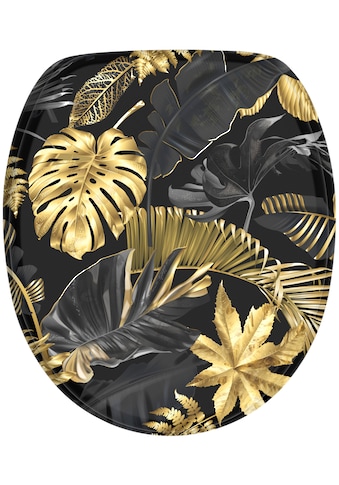 WC-Sitz »Goldfarbenen Leaves«, mit Absenkautomatik, BxL: 37,7 x 42,0 - 47,0 cm
