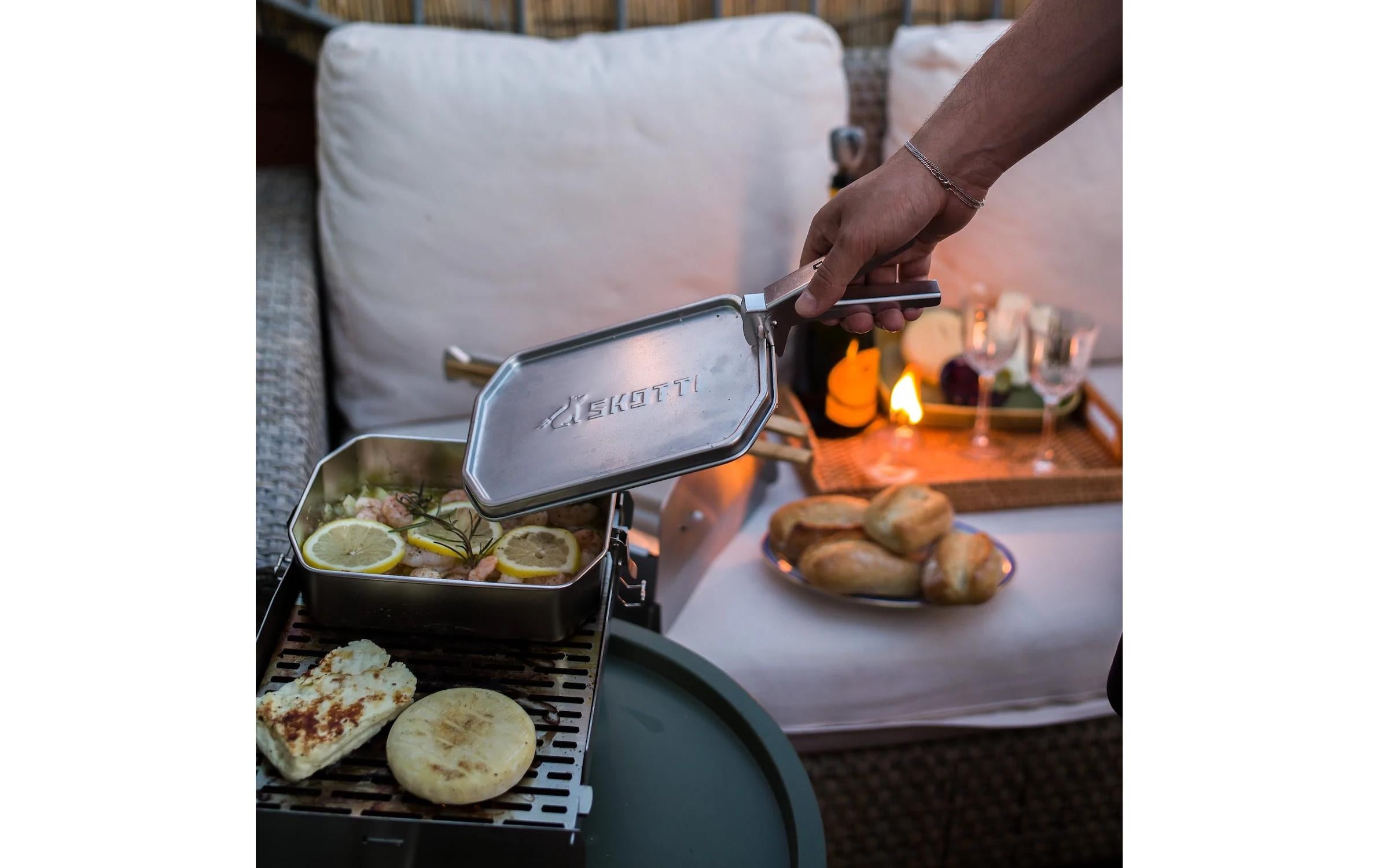   Poêle à griller »Skotti BOKS 1 L« Acier inoxydable