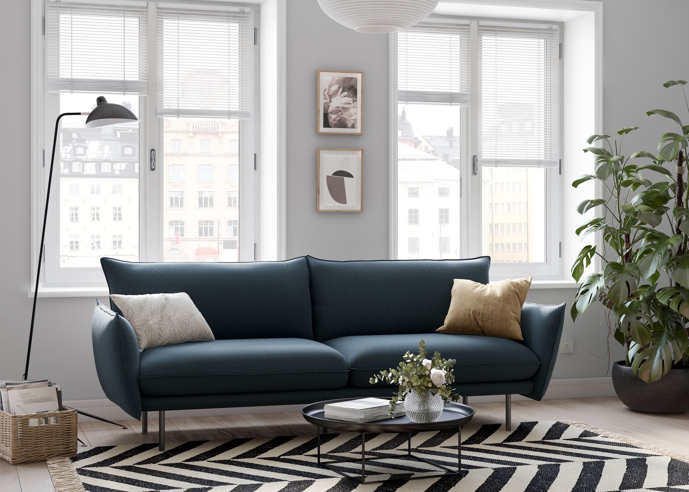 andas 3-Sitzer »Stine«, Besonderes Design durch Kissenoptik und Keder, by Morten Georgsen