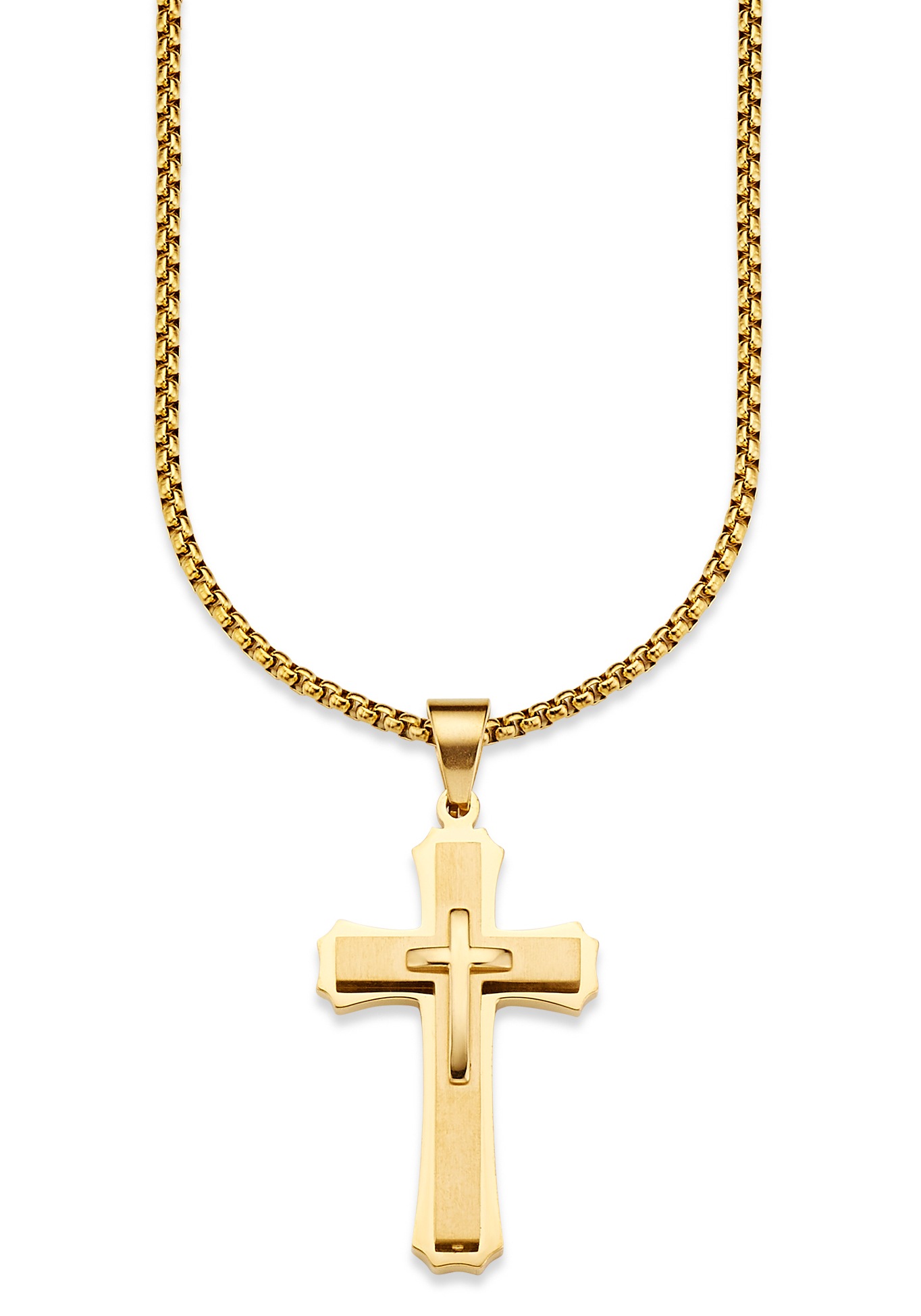 Image of Bruno Banani Kette mit Anhänger »Kreuz, B4068N/20/00/55, B4069N/20/00/55« bei Ackermann Versand Schweiz