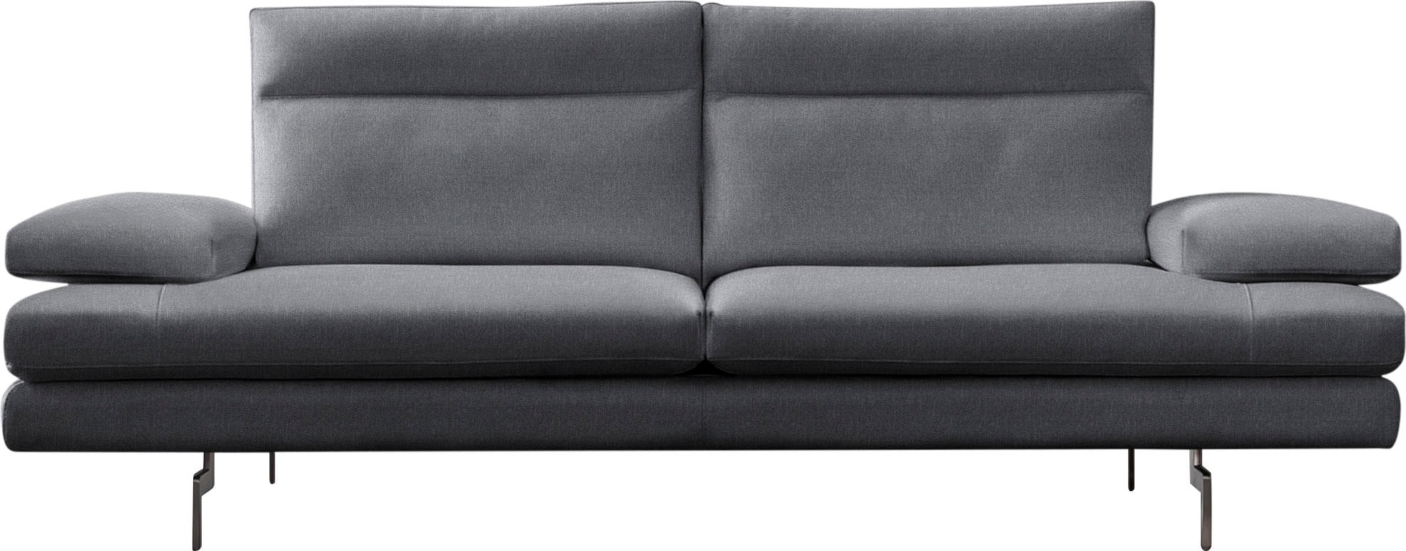 CALIA ITALIA 3,5-Sitzer »Toby Wing, italienisches Designsofa mit erstklassigem Sitzkomfort«, inklusive Sitztiefenverstellung, Füsse in Chrom glänzend