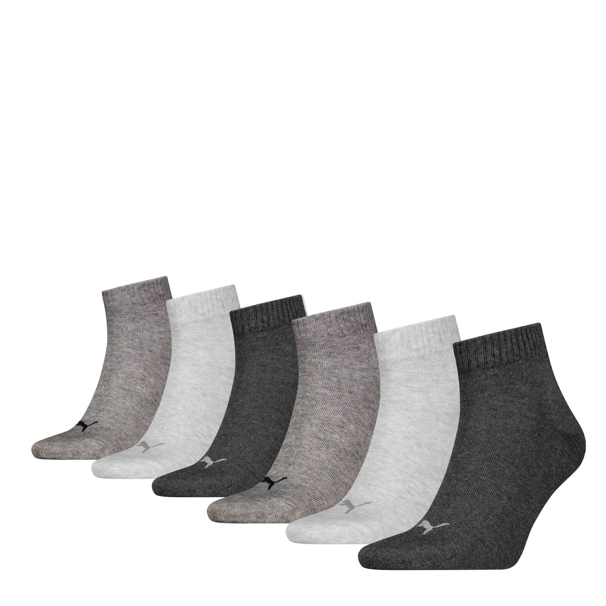 Image of PUMA Kurzsocken "PUMA UNISEX QUARTER PLAIN 6P ECOM" 6 Paar, 6 Paar tlg. mit Rippbündchen