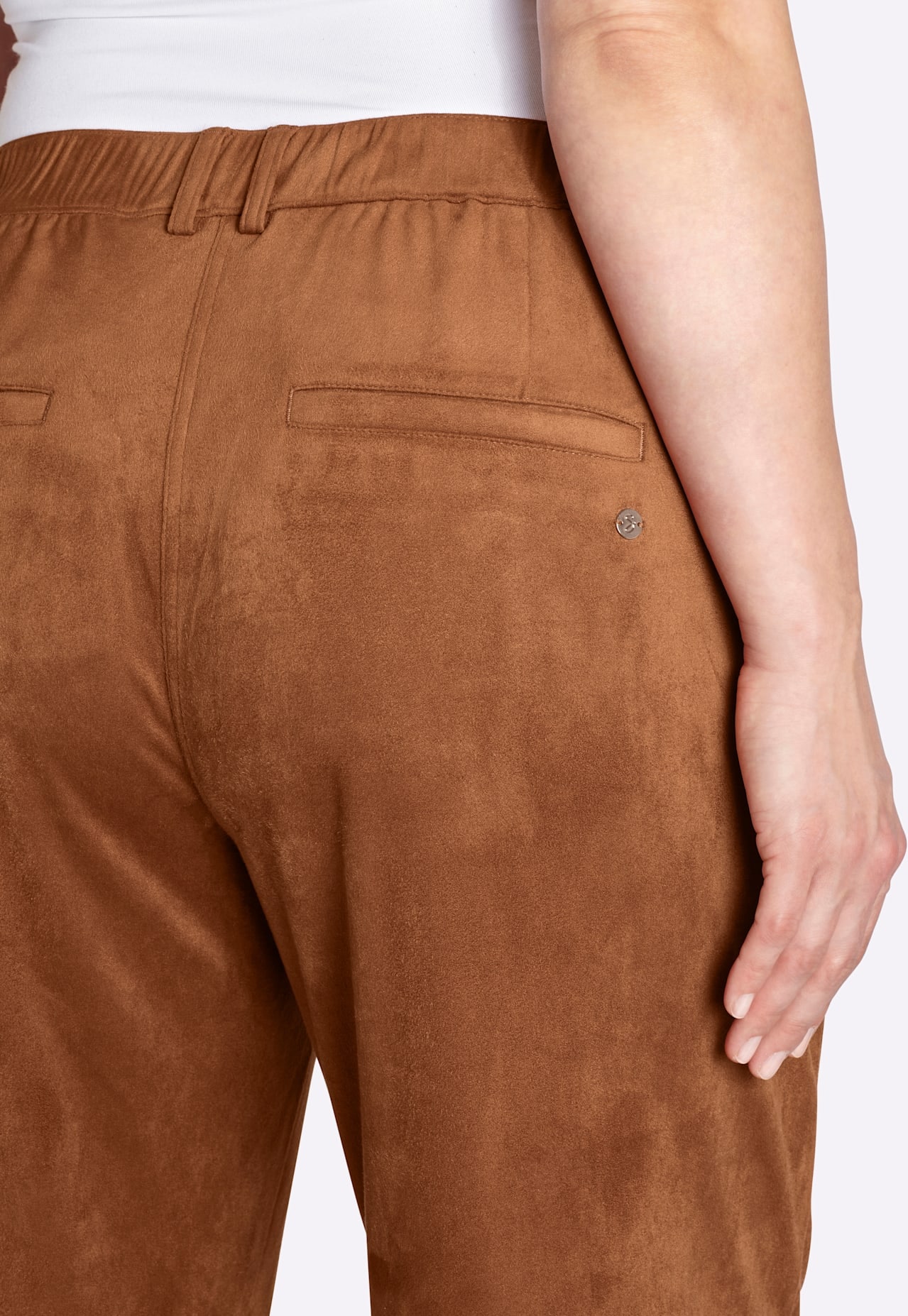 Sheego Pantalon imitation cuir