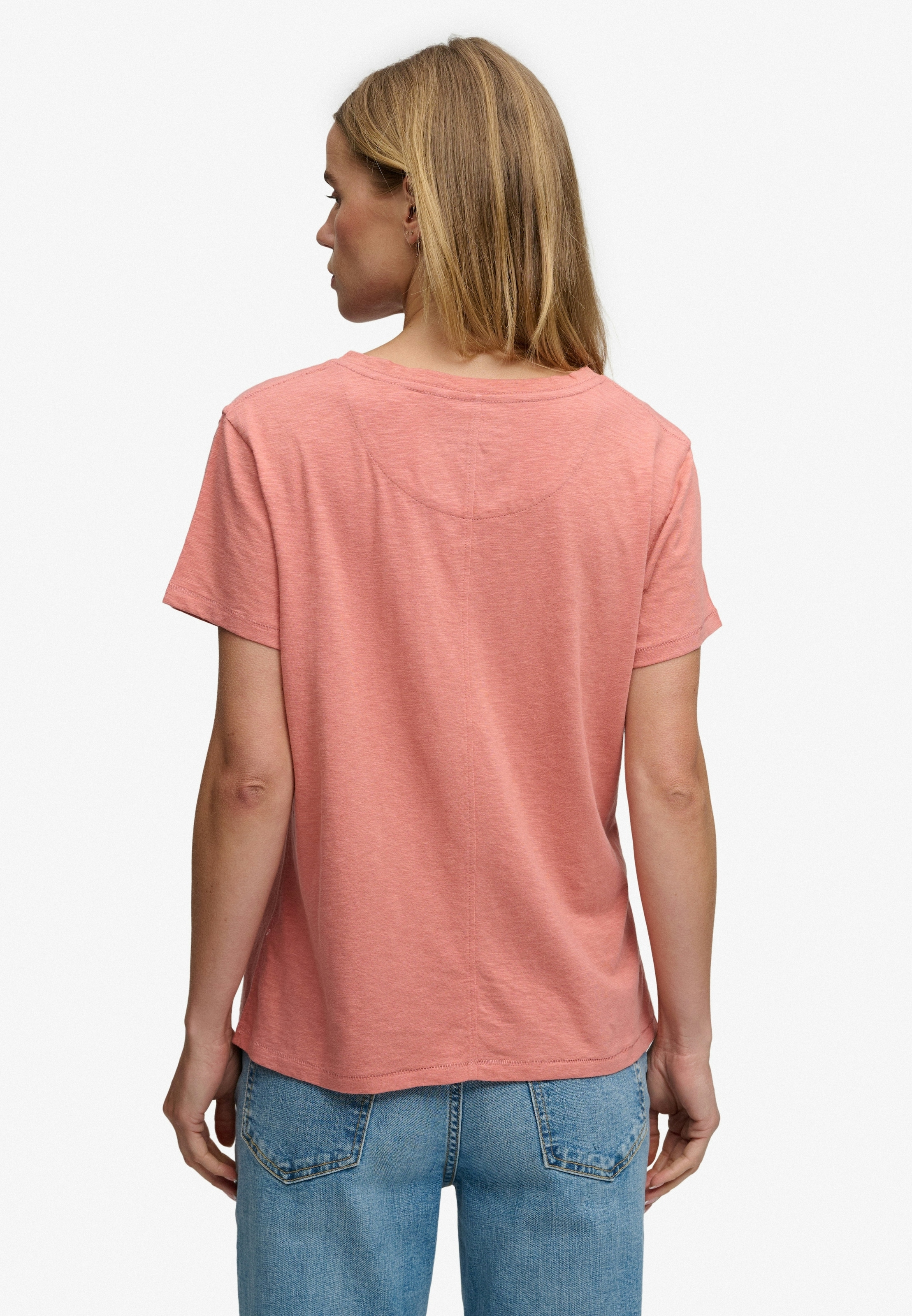 Superdry T-Shirt »STUDIOS SLUB EMB VEE TEE« Baumwollmischung, relaxed fit