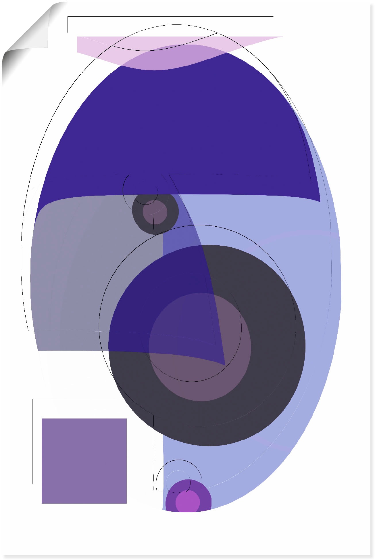 Image of Artland Wandbild »Geometrische Komposition Nummer 6«, Muster, (1 St.), in vielen Grössen & Produktarten - Alubild / Outdoorbild für den Aussenbereich, Leinwandbild, Poster, Wandaufkleber / Wandtattoo auch für Badezimmer geeignet bei Ackermann Versand Schw