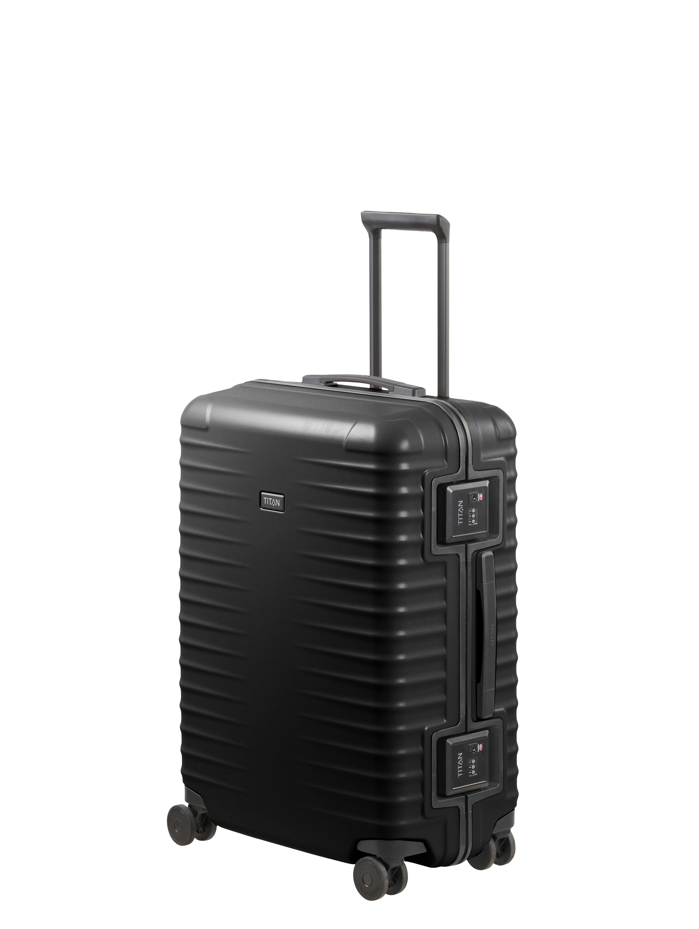 TITAN - Made in Germany Trolley »OVERSEAS Koffer Hartschale« 84 litre 4 Rollen avec serrure TSA à cadre, compartimentage intérieur intelligent taille M+
