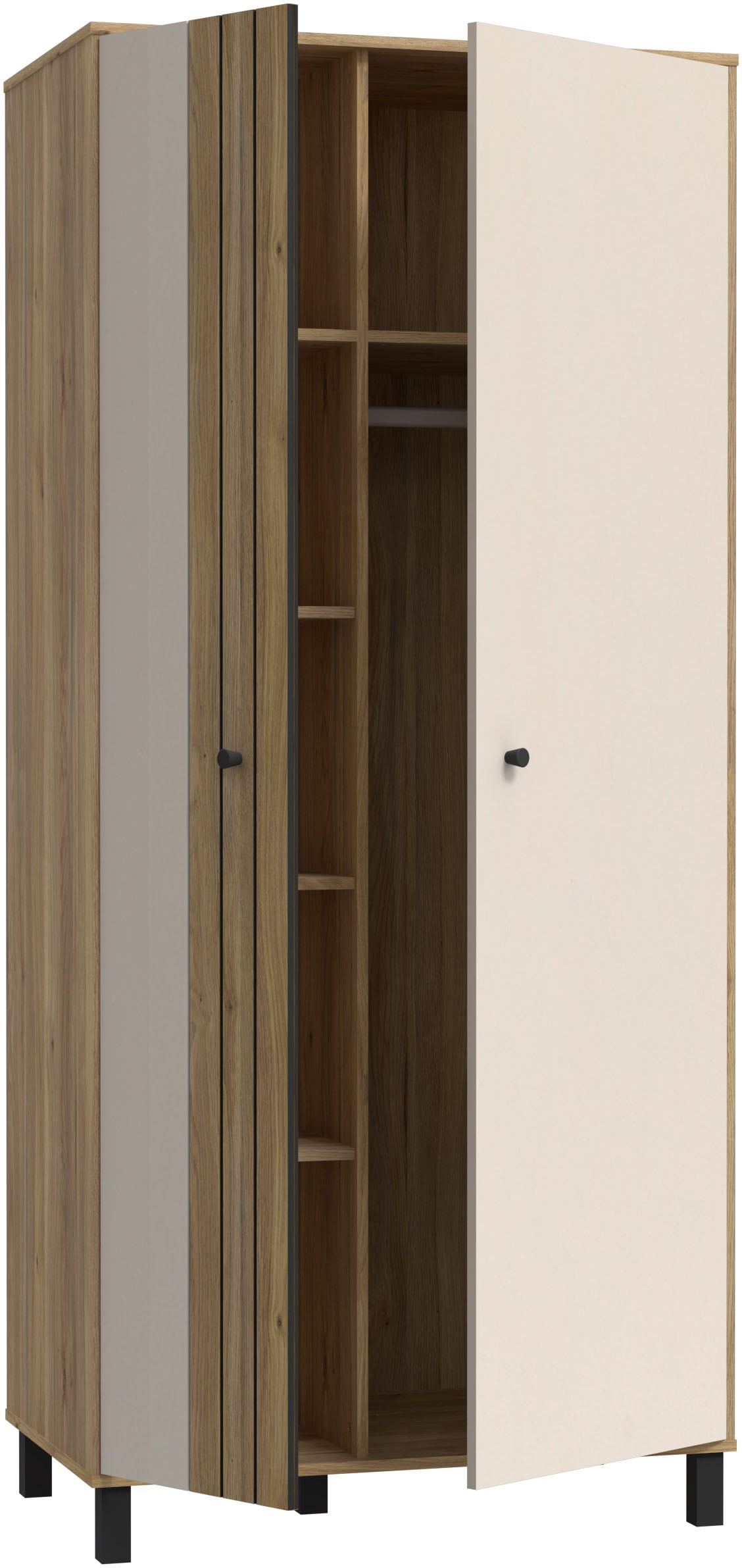FORTE Highboard »Killarney« Schrank, Stauraum, Soft Close, Kleiderstange