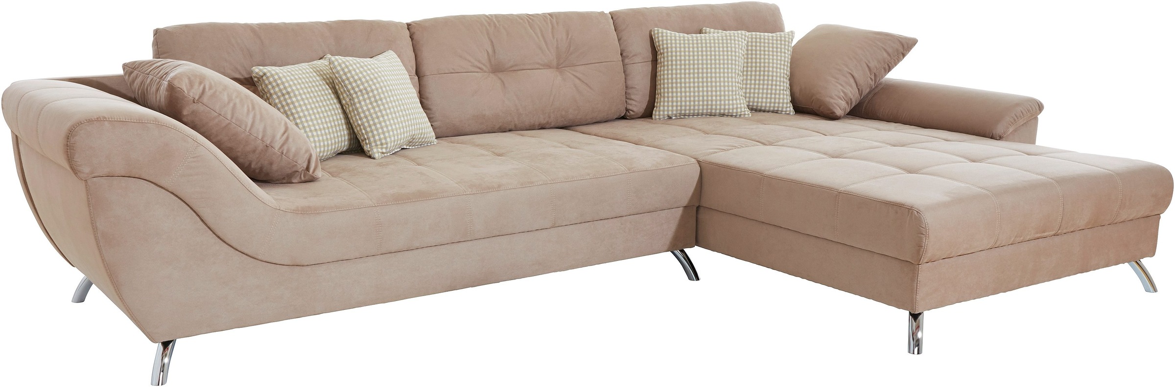 Jockenhöfer Gruppe Ecksofa "San Francisco L-Form, B: 358 cm" mit Zierkissen, eingearbeiteter Kaltschaummatte