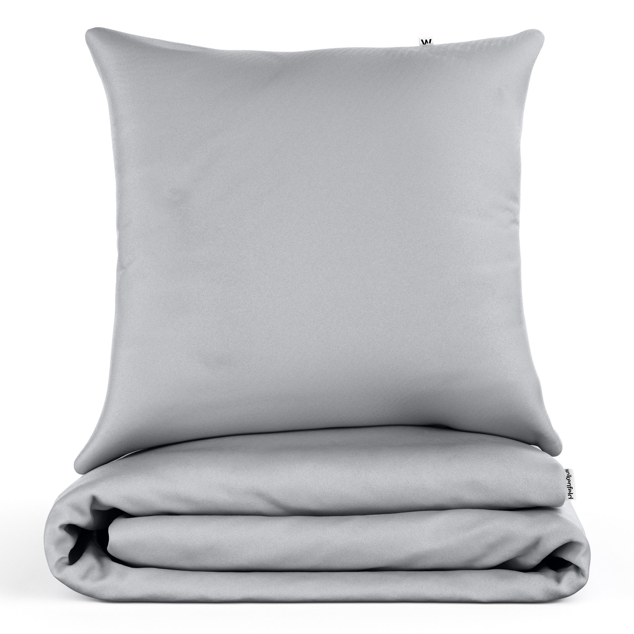 Wolkenfeld Bettwäsche »Wolkenfeld Sommer Bettwäsche Mako-Satin Baumwolle« 2 Stk. tlg. 135x200 cm, 155x220 & Übergrössen I inkl. Kissenbezüge 80x80