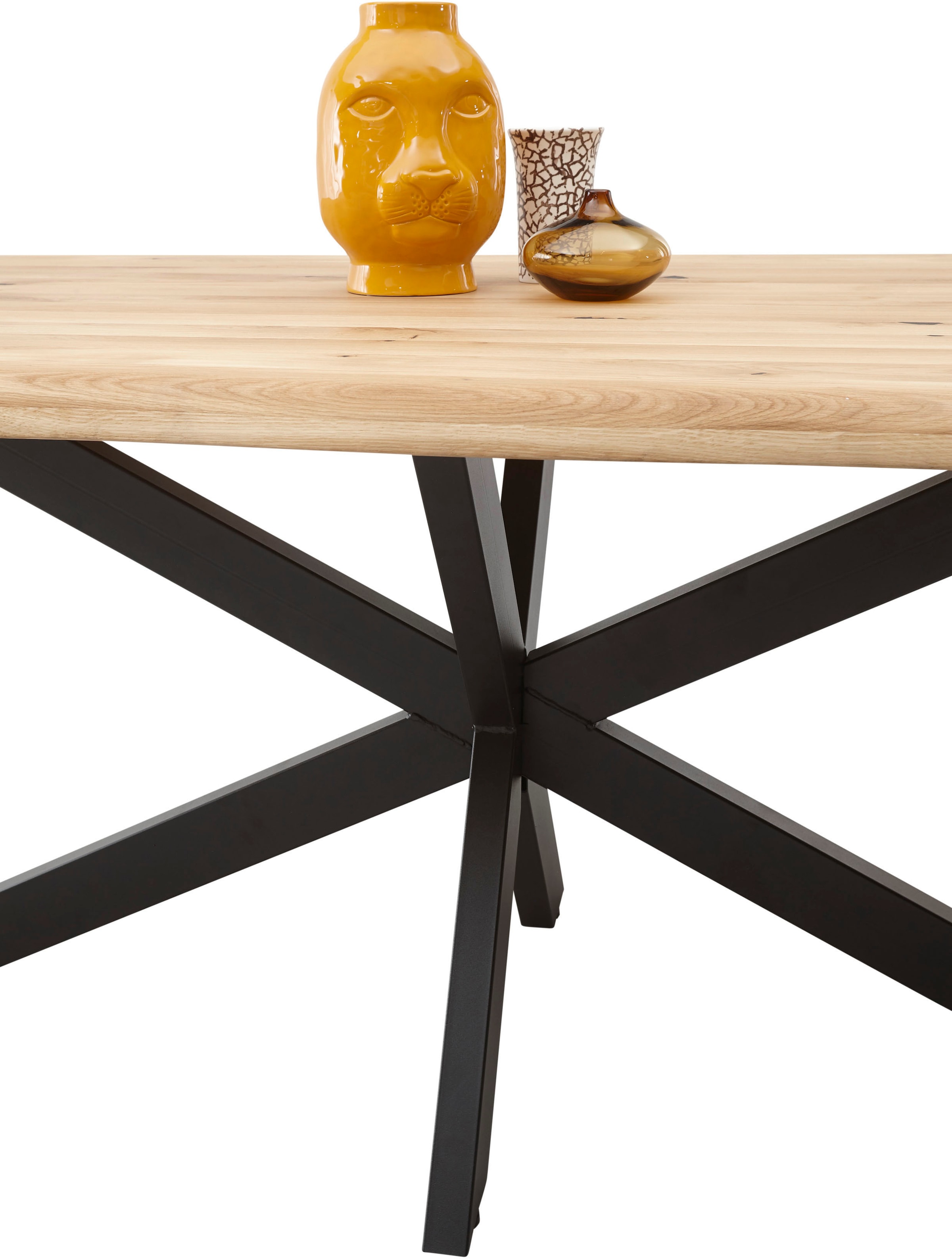 Stolkom Table de salle à manger »TOM, TOPSELLER!« Tisch, Esstisch, OTTOs Choice,  200 cm breit Eiche Massivholz mit Baumkante