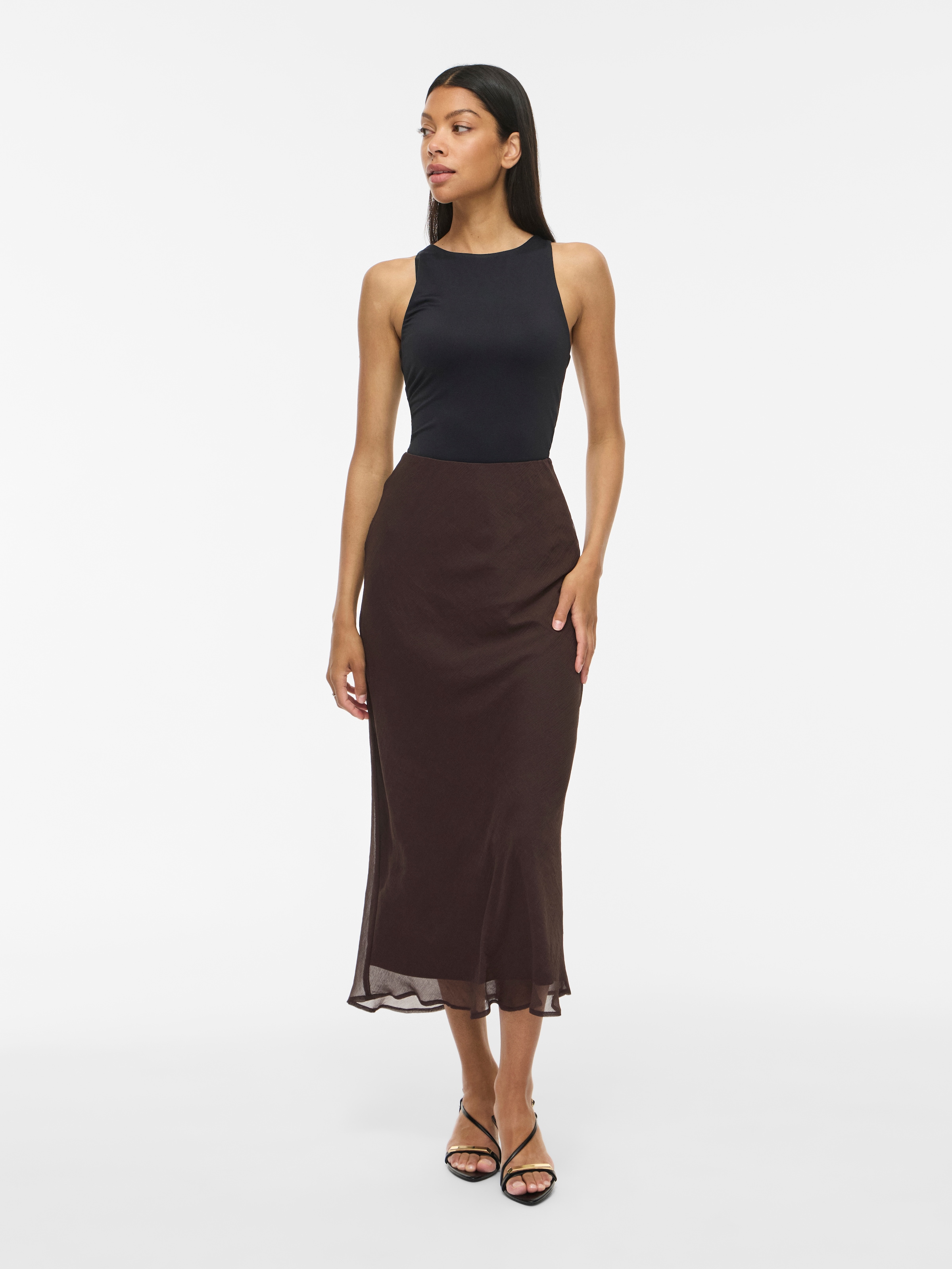 Vila Maxirock »VIFALIA HW ANKLE SKIRT - NOOS« aus Polyester, hohe Leibhöhe, pflegeleicht