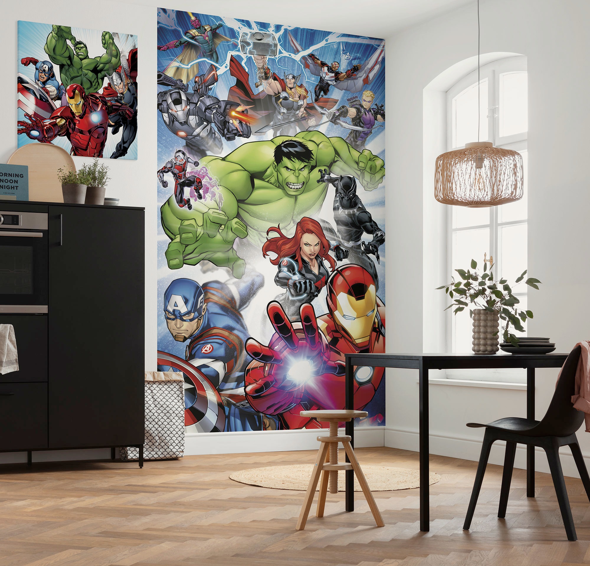 Komar Leinwandbild »Marvel Avengers Teampower«, Disney, (1 St.), 60 x 60 cm (Breite x Höhe) - Kinderzimmer, Dekoration
