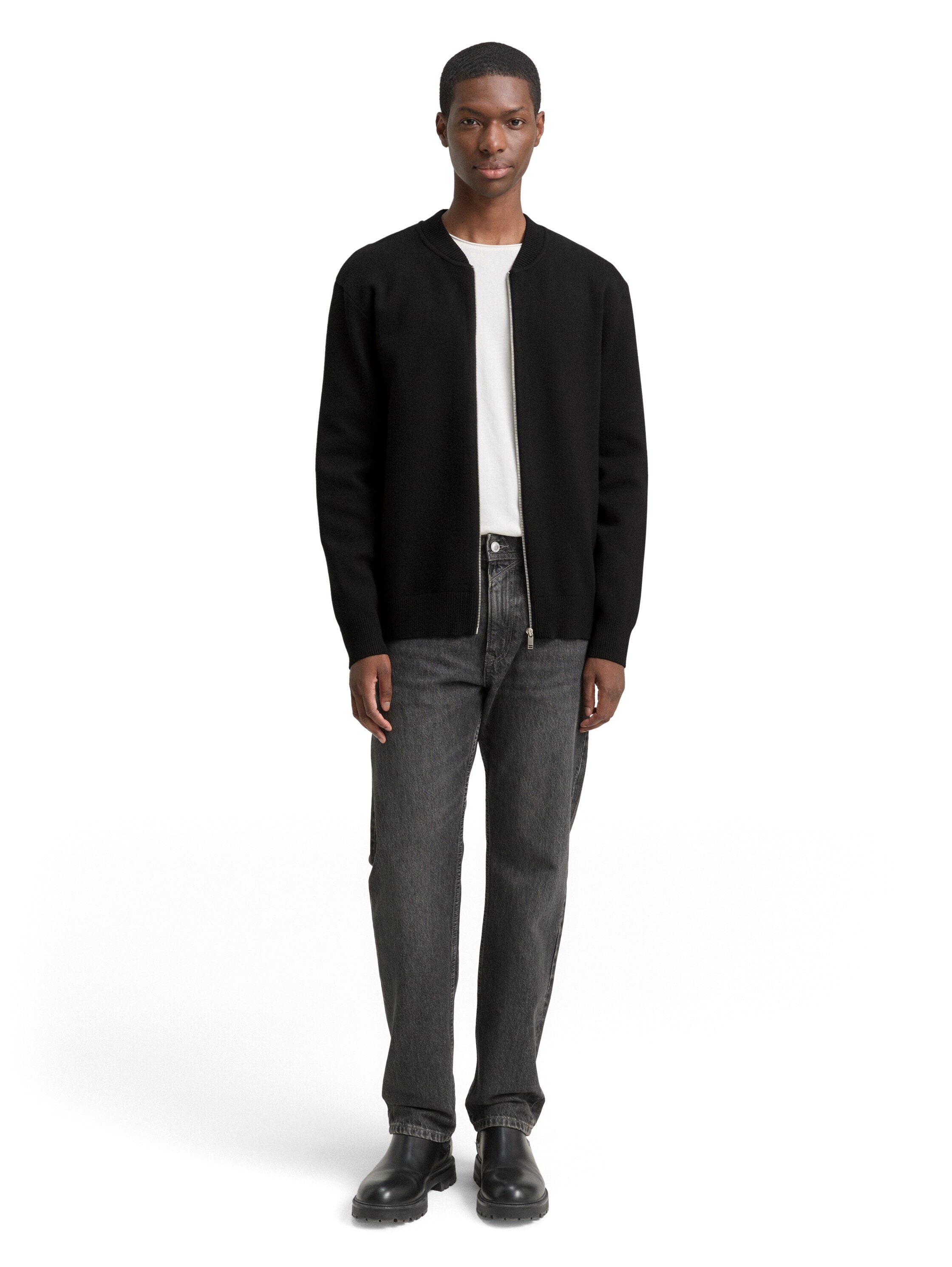 TOM TAILOR Denim Strickpullover , mit Rippbündchen
