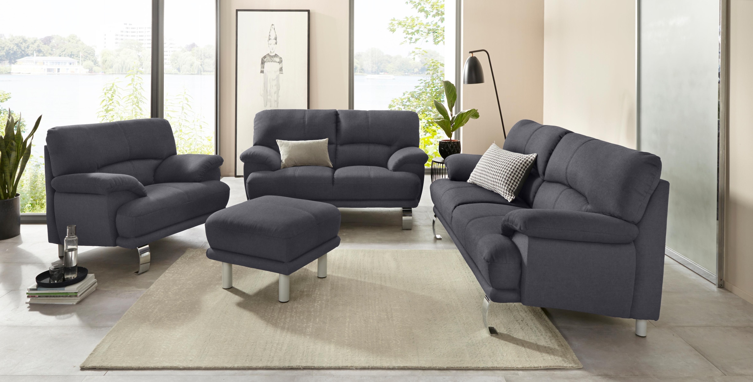 TRENDMANUFAKTUR 2-places »Cecilia II, mit italienischem Design, tollen Details« et grand confort d'assise