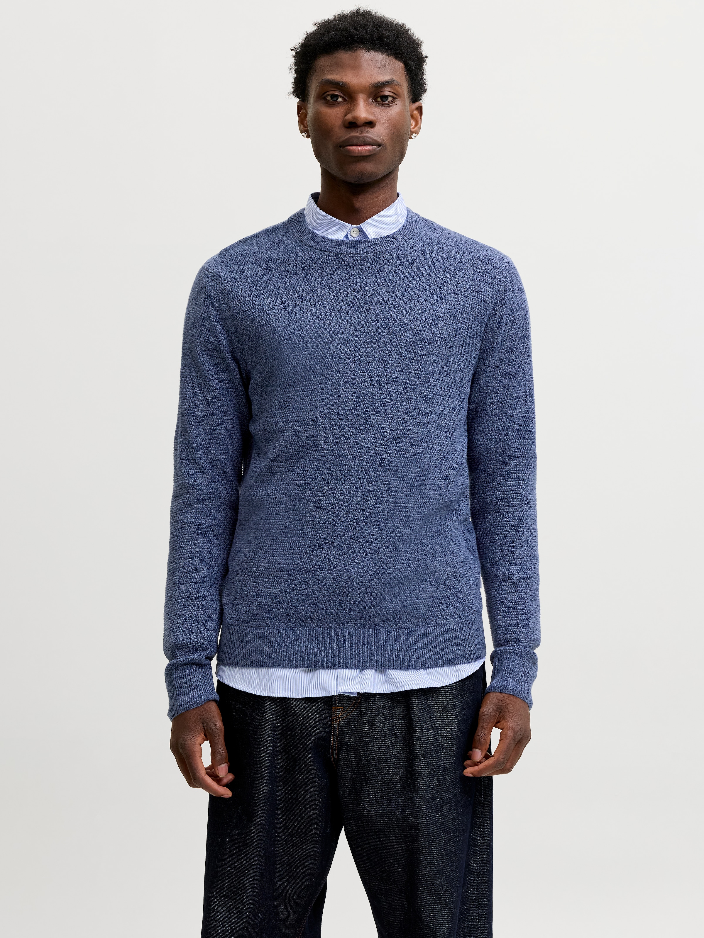 Image of Jack & Jones Strickpullover "JJERYDER KNIT CREW NECK NOOS" Baumwolle, regular fit
