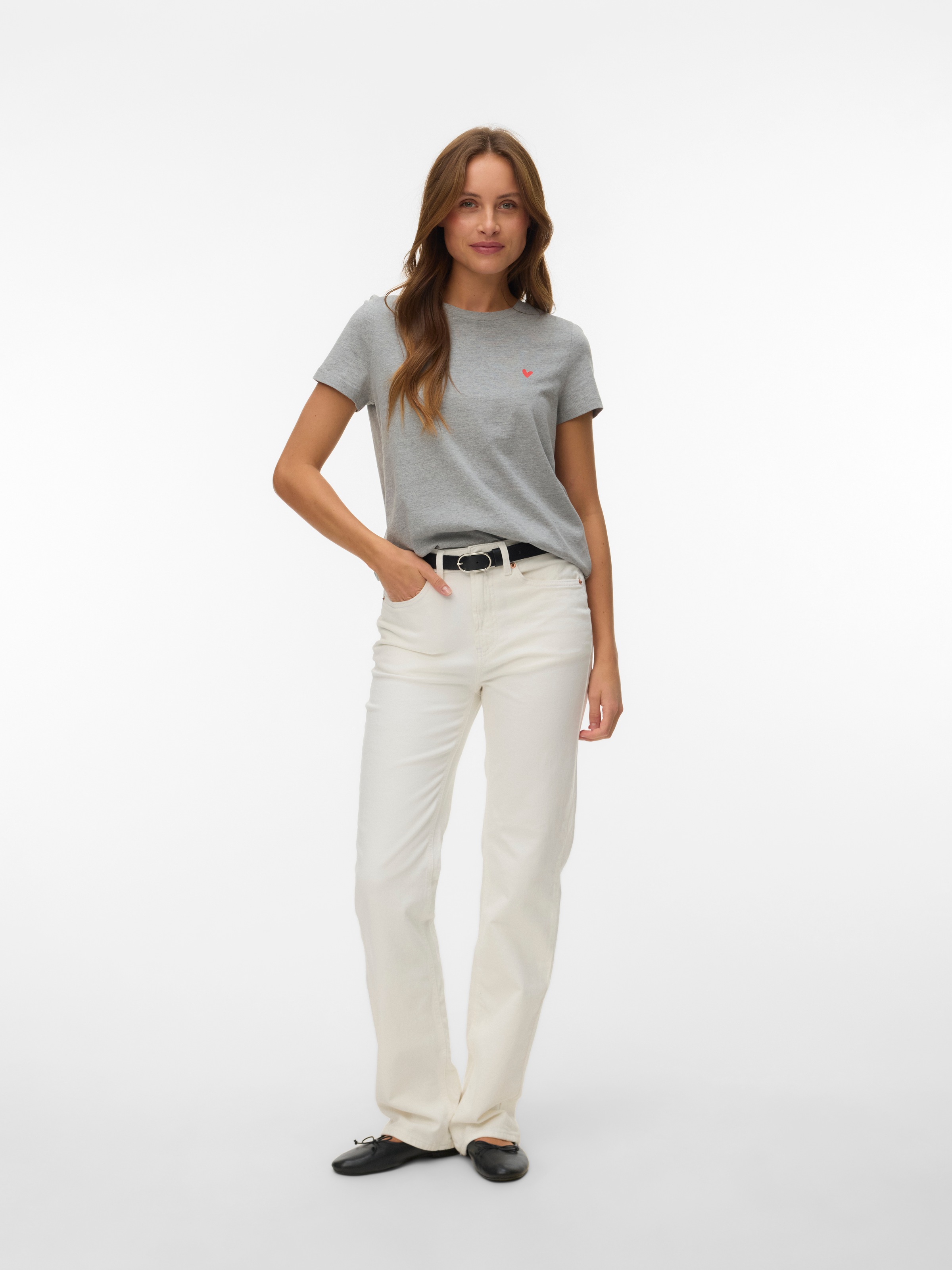 Vero Moda Kurzarmshirt »VMVIVA S/S O-NECK T-SHIRT JRS BTQ GA«