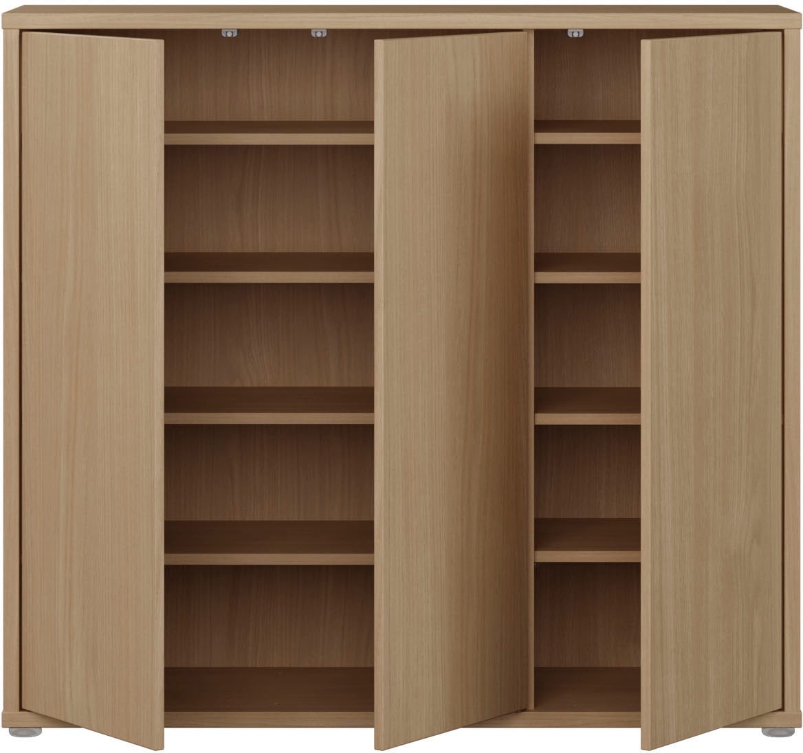 FORTE Armoire à chaussures »Alice Springs, Schuhschrank, Platz für 20 Paar Schuhe, 3 Türen« L/H/P 109,2/99,1/34,9 cm,  Armoire de rangement, armoire polyvalente, façade sans poignée, push to open