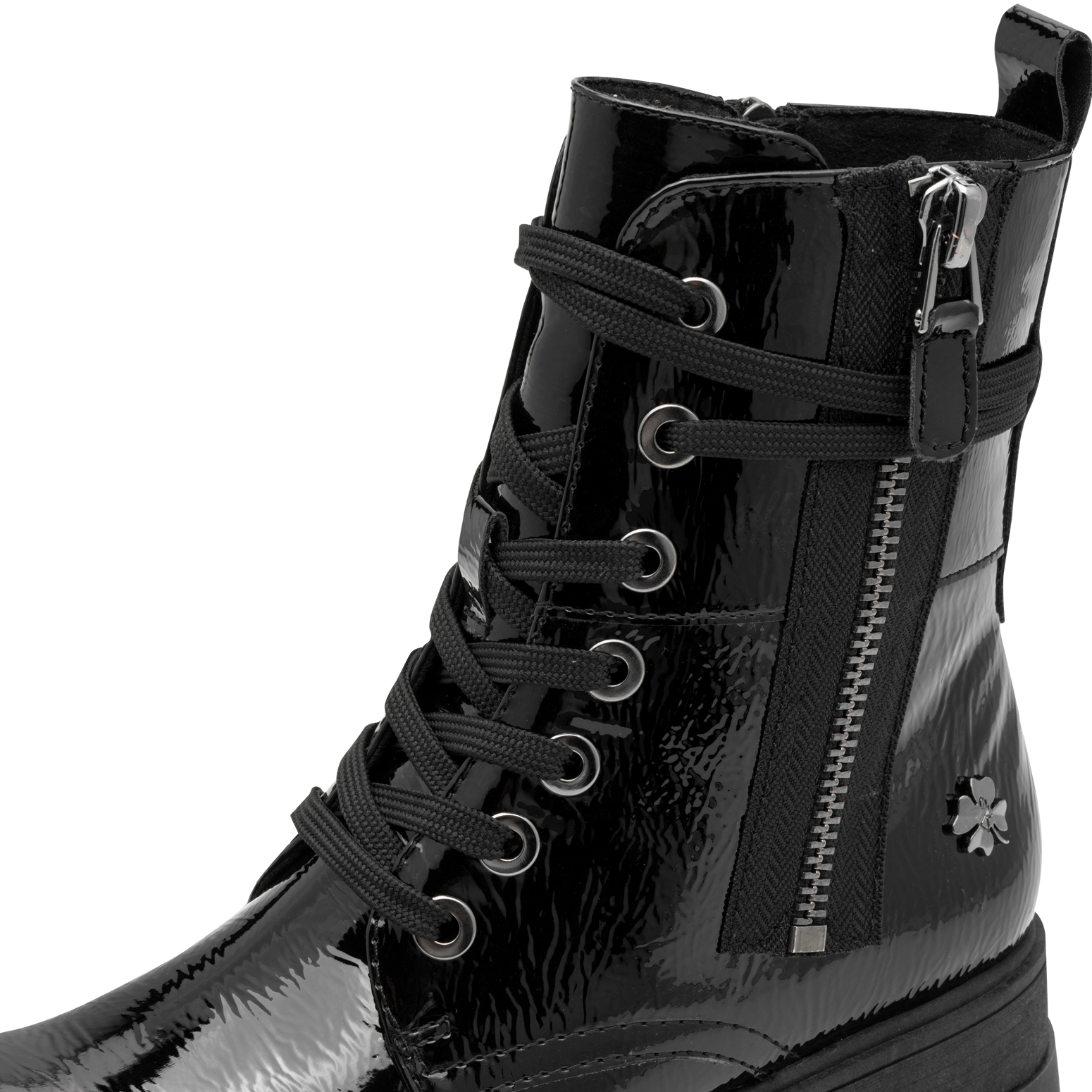 MARCO TOZZI by GMK Bottines à lacets  talon bloc, boots à lacets avec fermeture éclair décorative