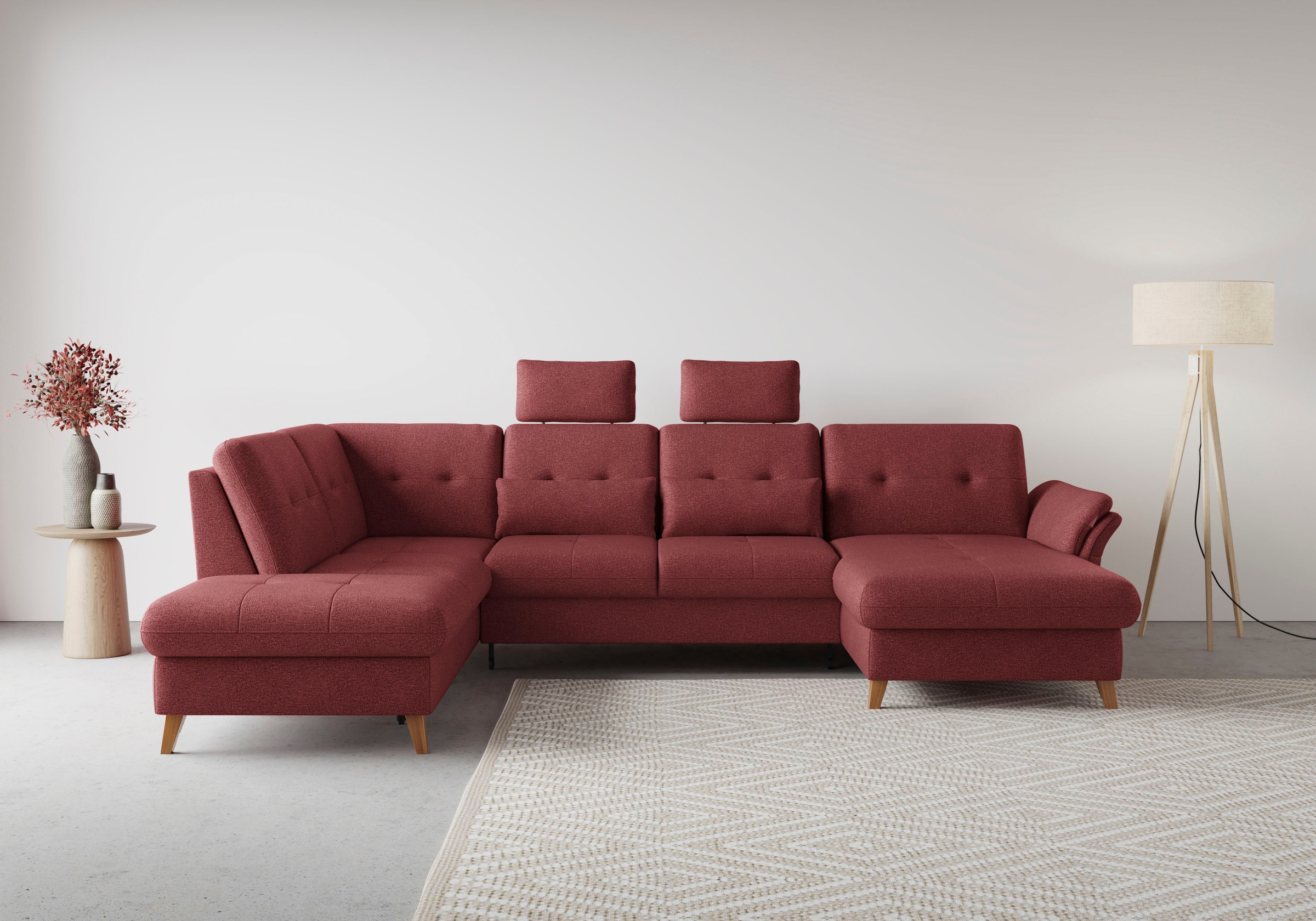 sit&more Wohnlandschaft »Göteborg«, inkl. Sitztiefenverstellung, wahlweise mit Bettfunktion & Bettkasten