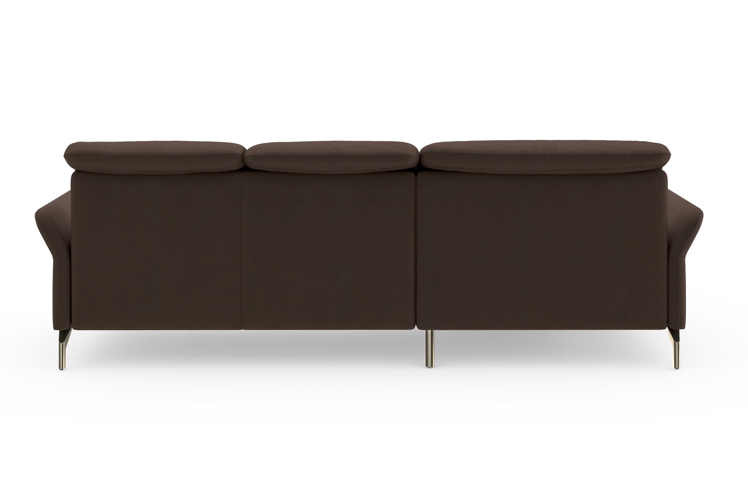 sit&more Canapé d'angle »Fashion L-Form« au choix avec réglage de la tête de lit, siège inclinable, motorisé, pieds en nickel