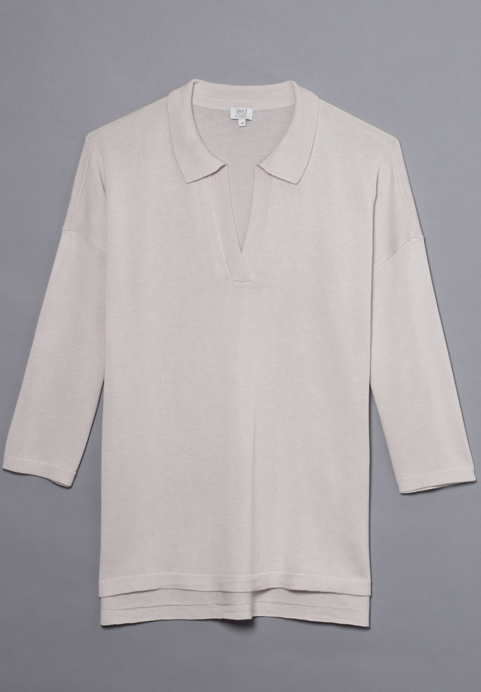 Eterna Langarm-Poloshirt
