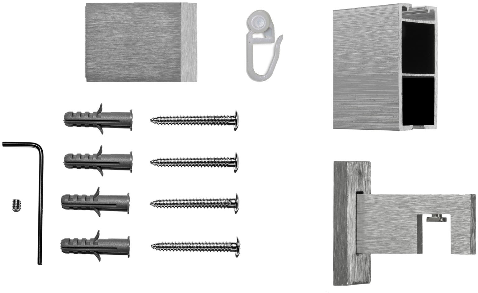 indeko Gardinenstange »Inline«, 1 läufig-läufig, Komplett Montagematerial -Set Fixmass, und inkl. kaufen Innenlauf günstig Gleitern