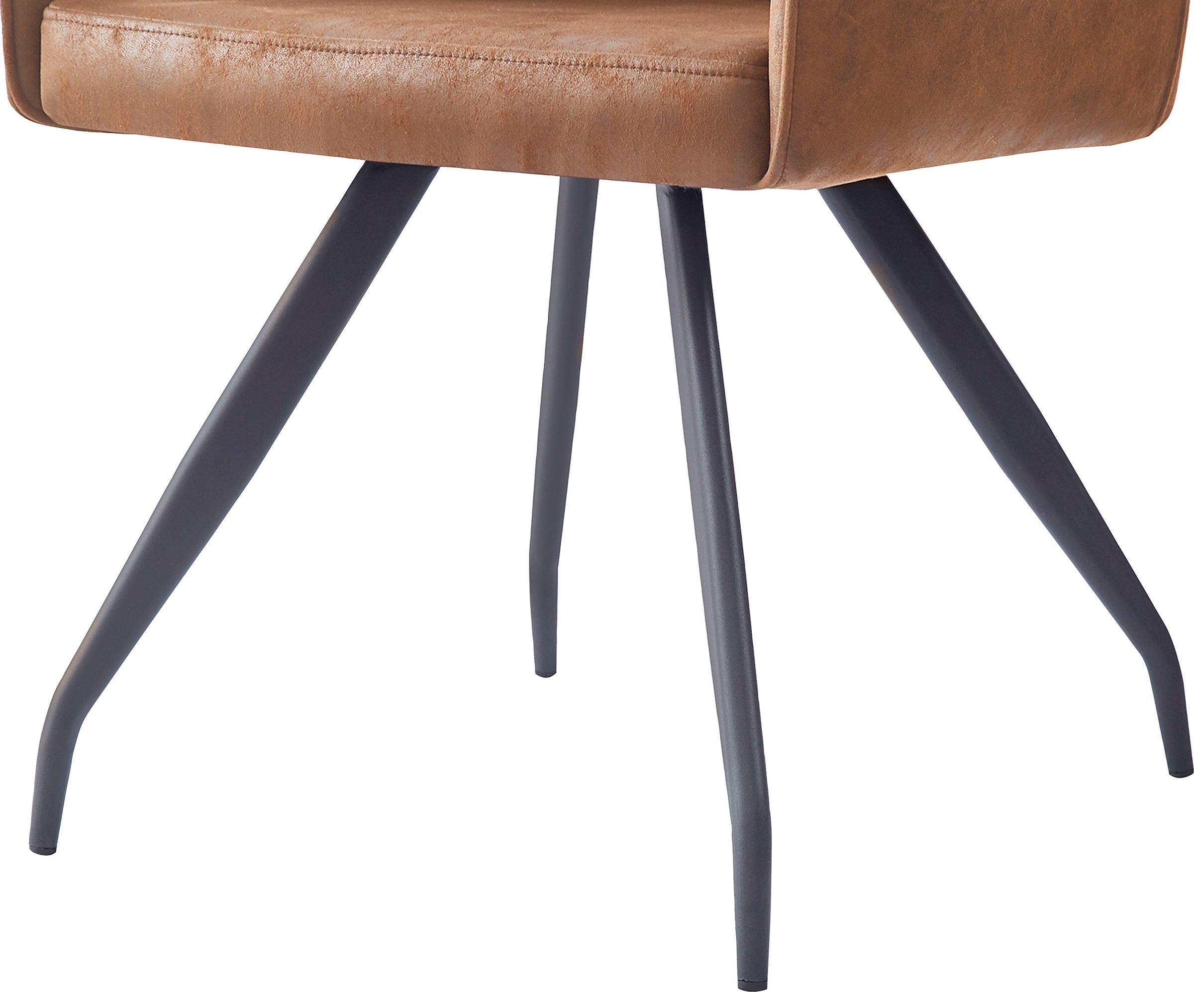 Kayoom Polsterstuhl »Stuhl Amber 225, Eleganter Stuhl mit Steppung«, 1 St., Eleganter Stuhl mit Steppung, moderne Eisen-Füsse