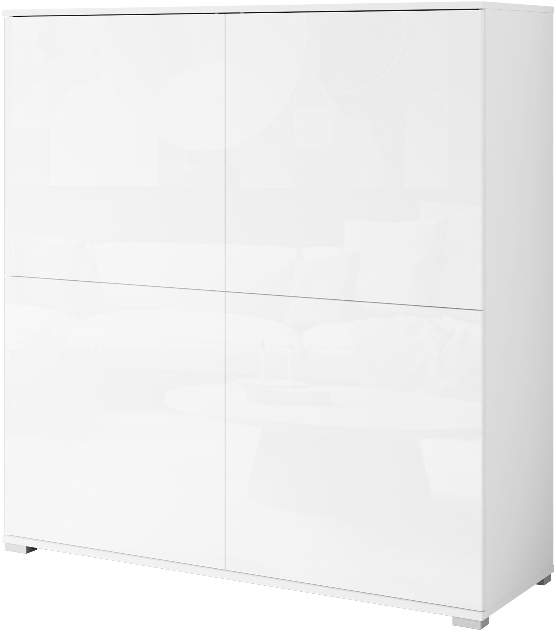 GOODproduct Armoire pour PC »Kenia, Sekretär, Home Office« 1 cuis tlg. avec push-to-open, tiroir clavier et rangement pratique