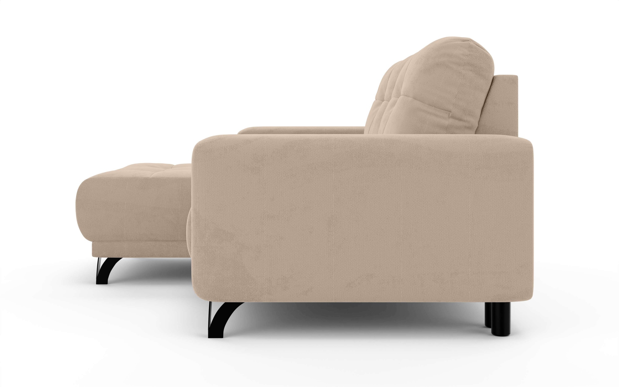 INOSIGN Ecksofa »FAIRVIEW mit verstellbaren Rückenlehne, Masse B/T/H: 234/174/93 cm«, L-Form mit Wellenunterfederung, Recamiere beidseitig montierbar