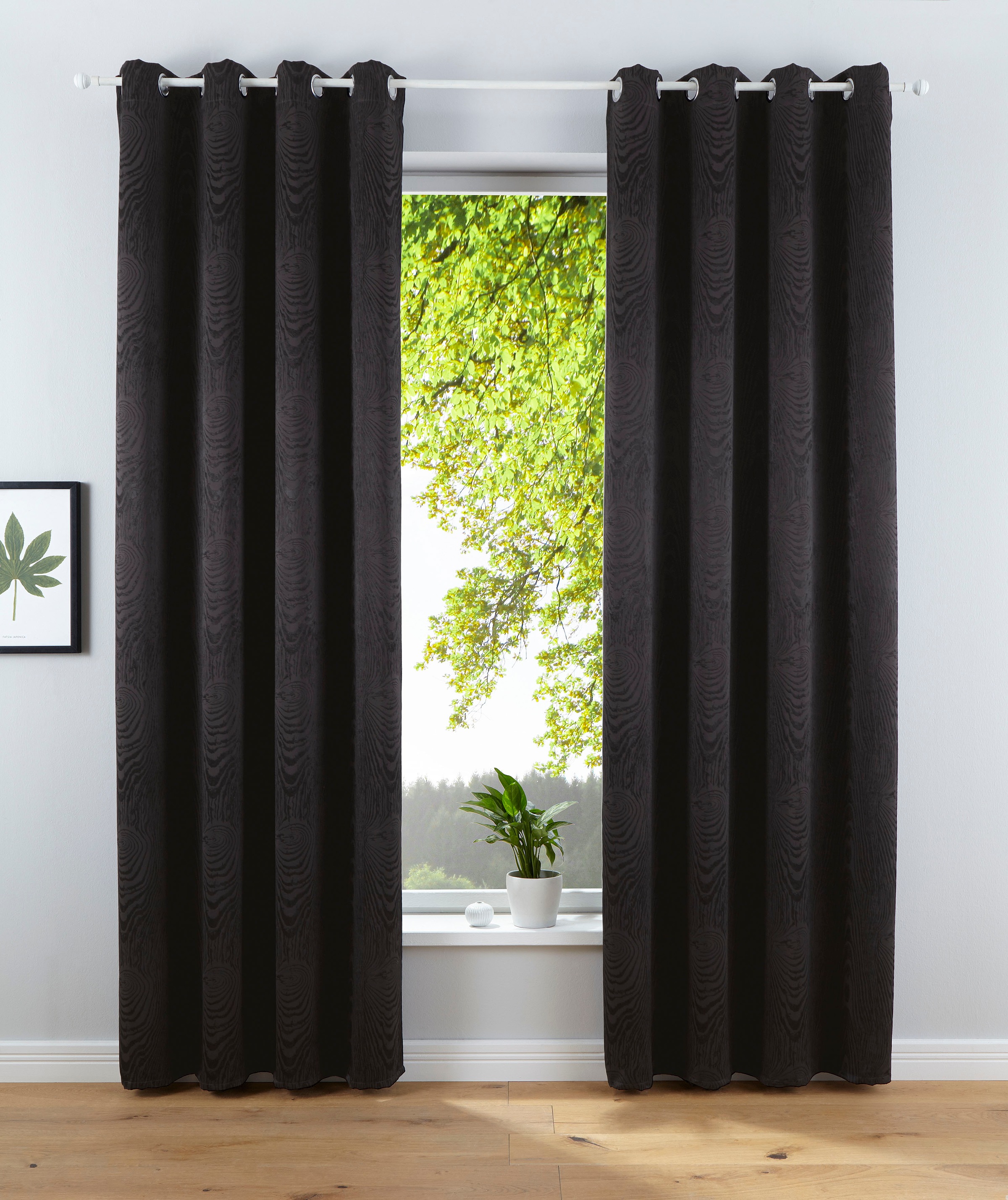 Image of Guido Maria Kretschmer Home&Living Verdunkelungsvorhang »Ganja«, (1 St.), blickdicht, monochrom, Jacquard, Moire´-Optik bei Ackermann Versand Schweiz