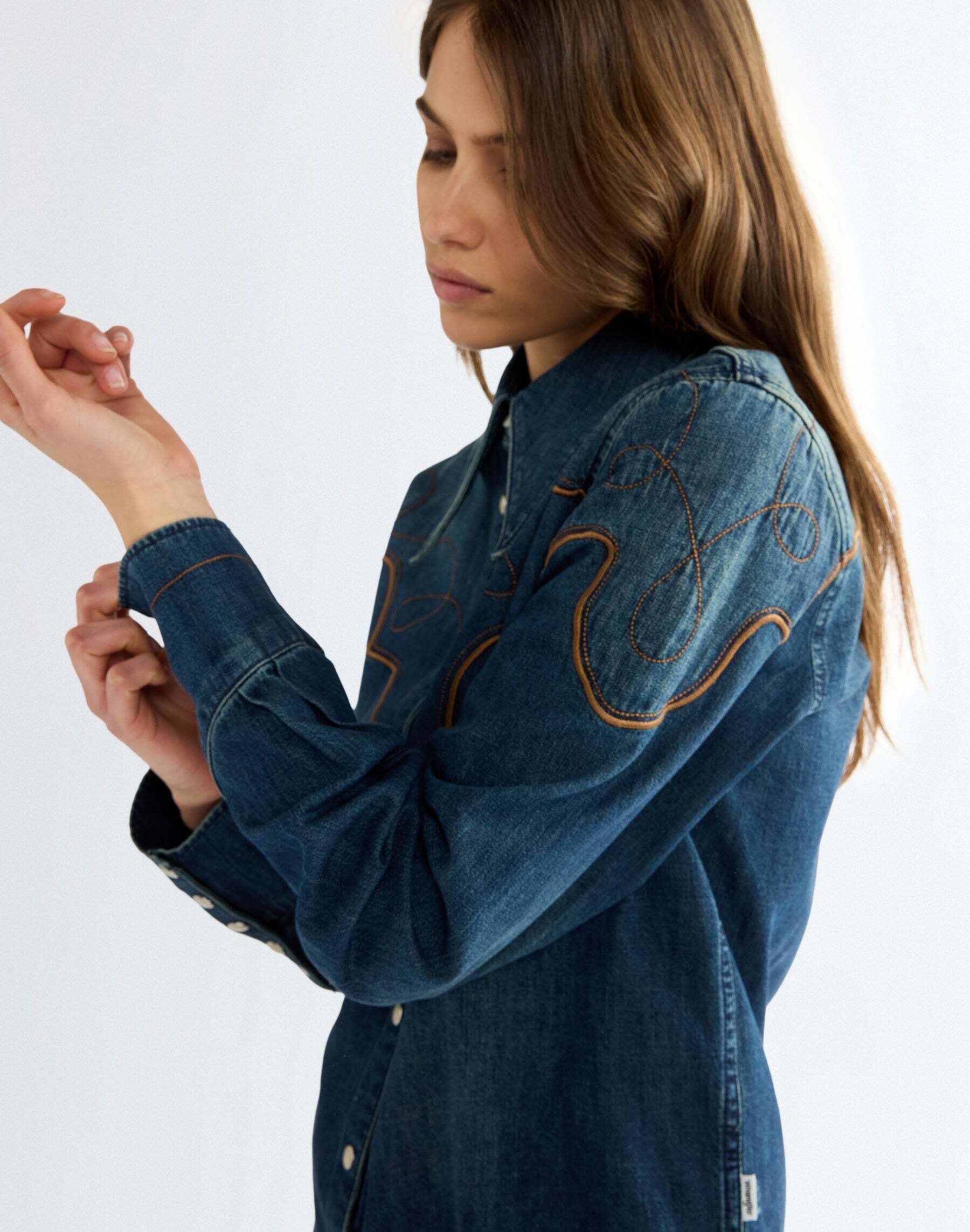 Wrangler Jeansbluse »WRANGLER Jeanshemd Western Yoke«