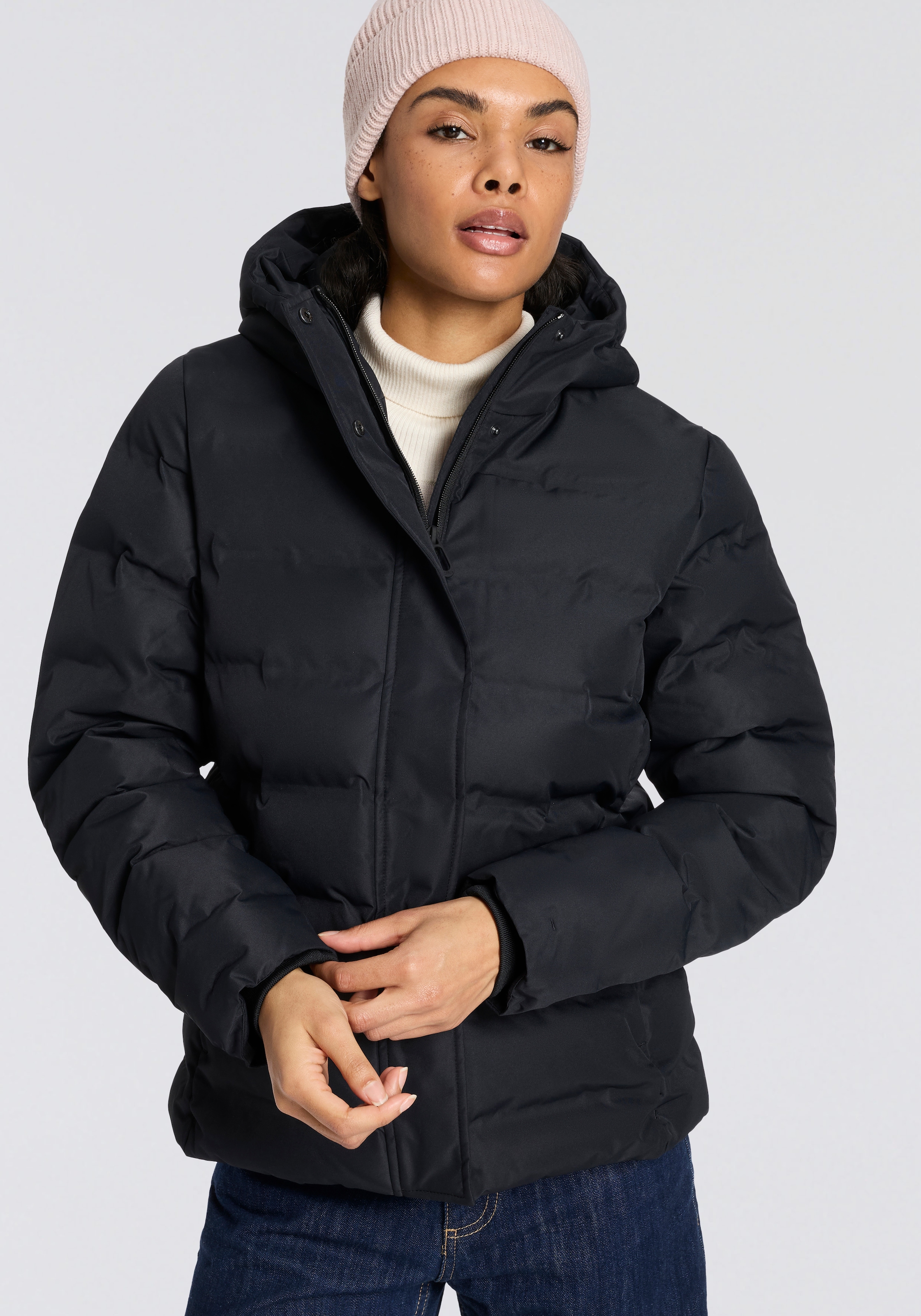 Image of CMP Steppjacke "WOMAN JACKET FIX HOOD" mit Kapuze mit fester Kapuze, wärmend, winddicht, wasserabweisend, Übergangsjacke
