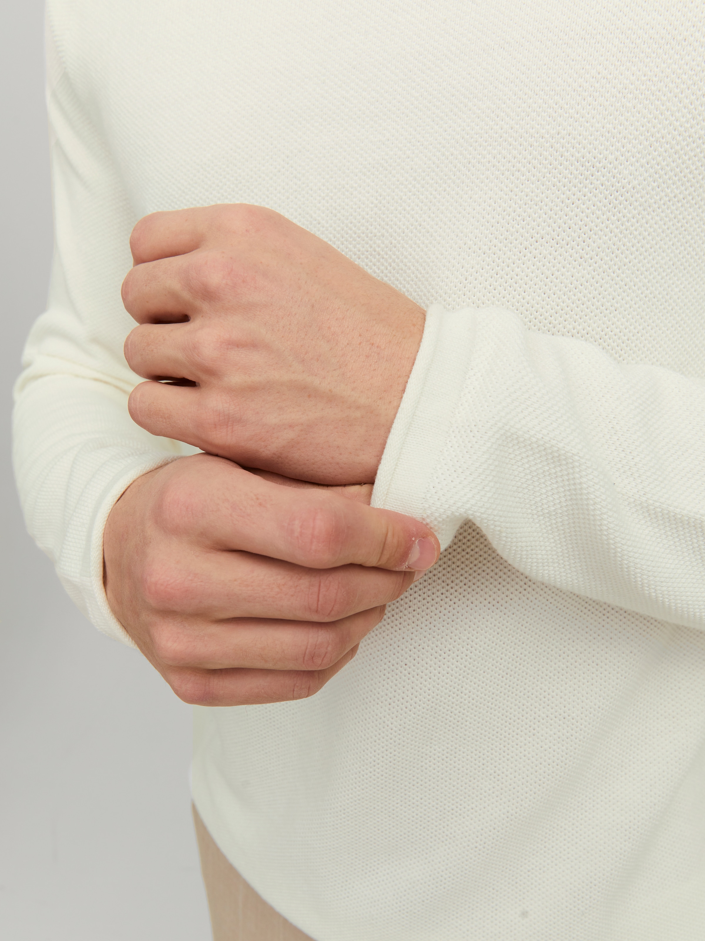 Jack & Jones Pull à col rond »JJEHILL Pullover mit angenehmem Tragegefühl« Modisch, schmal, Baumwolle, Rundhals