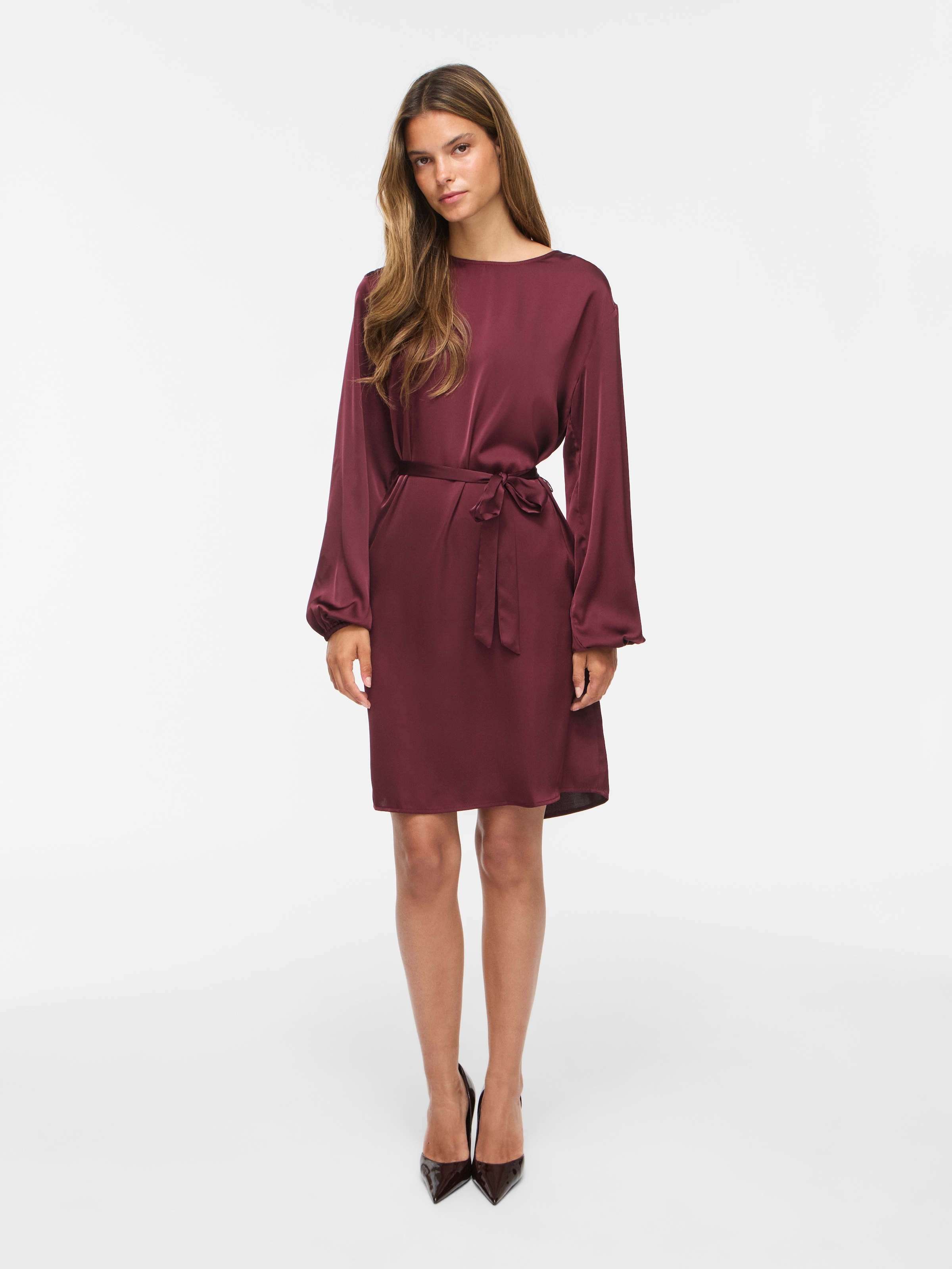 Vila Mini-robe »VIENNA RAVENNA L/S O-NECK DRESS - NOOS« fibre synthétique