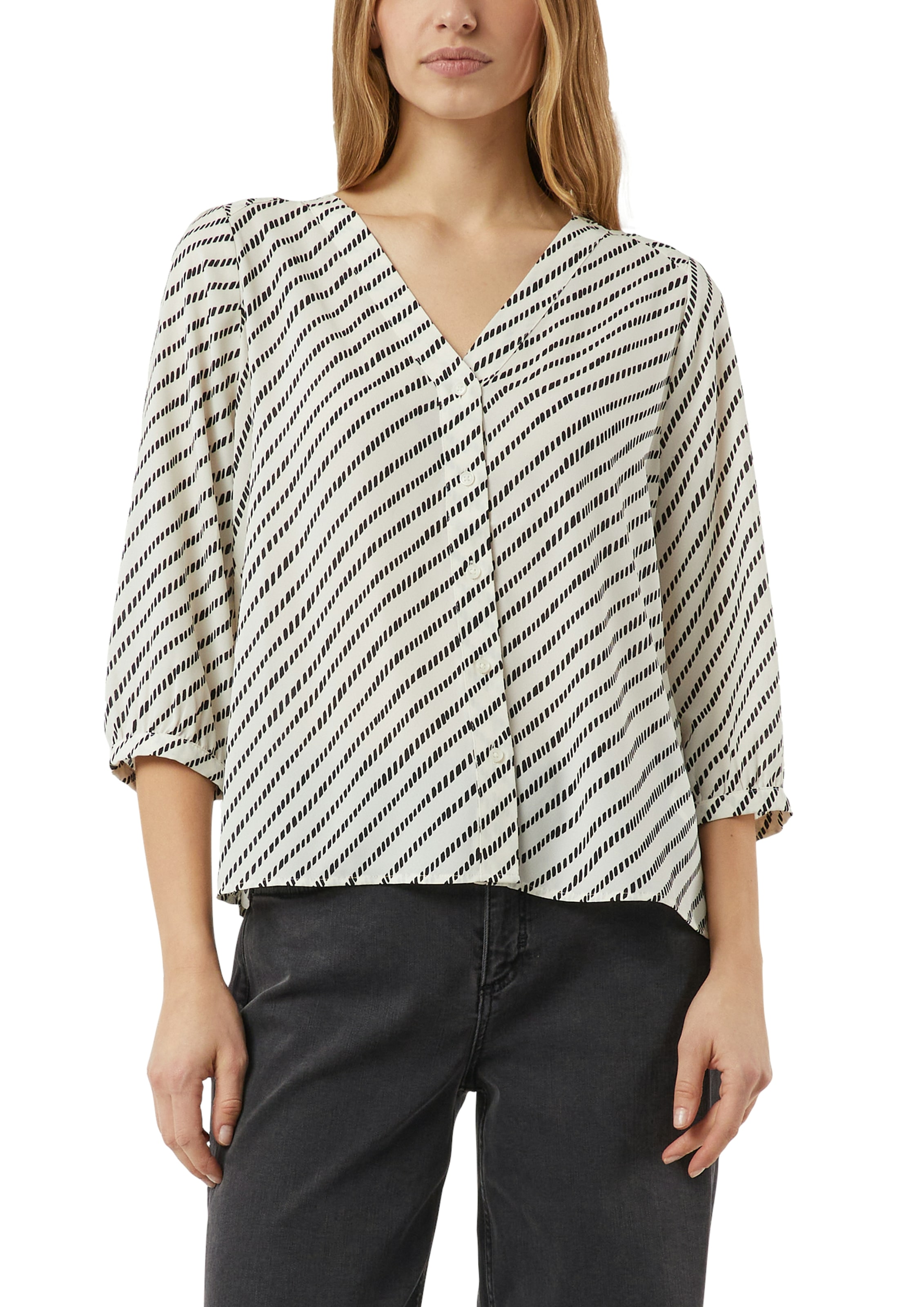 Image of Comma Shirtbluse 3/4-Arm Tunika mit grafischem Muster