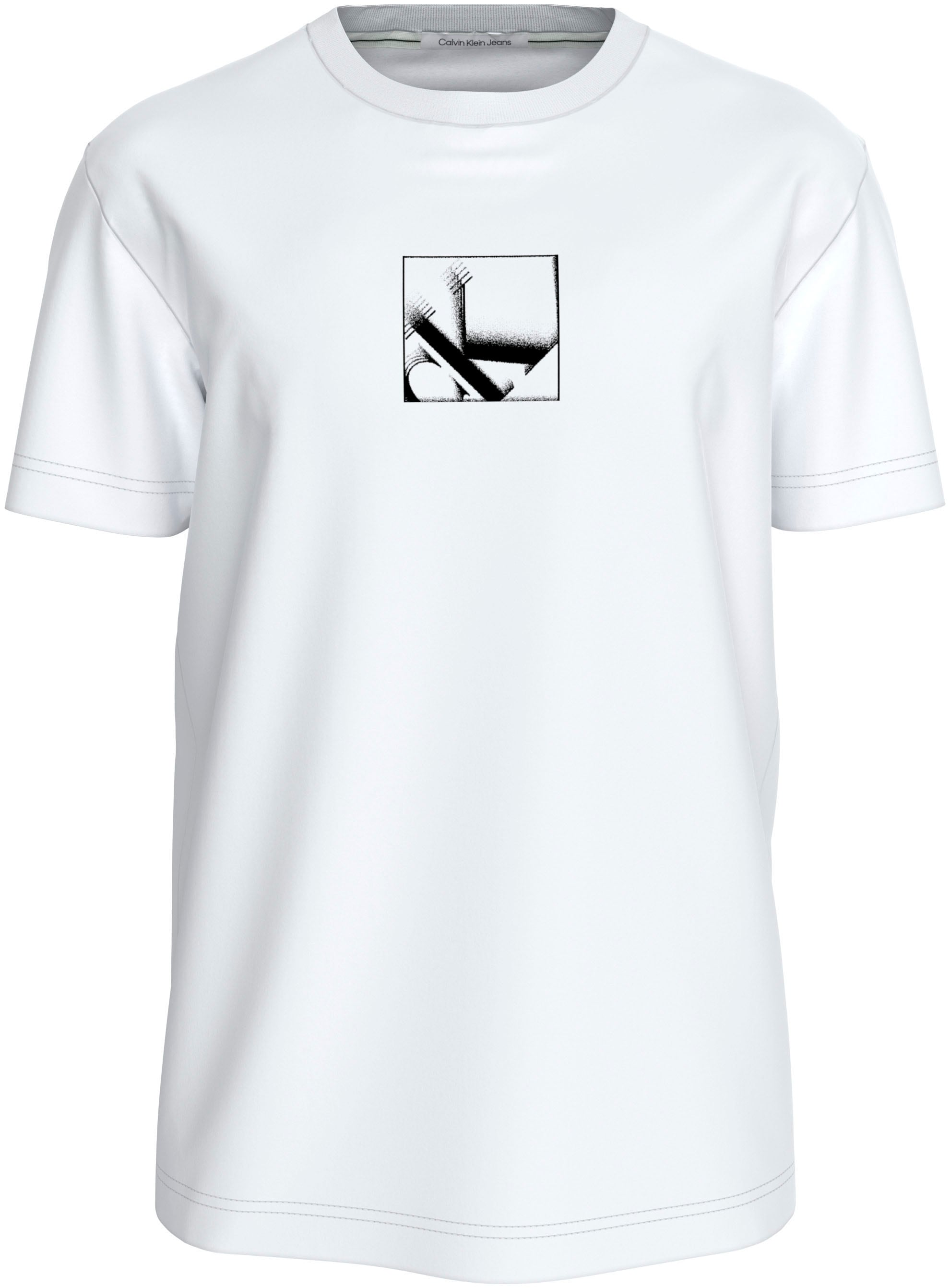 T-Shirt »GRID BOX TEE«, mit Logoprägung