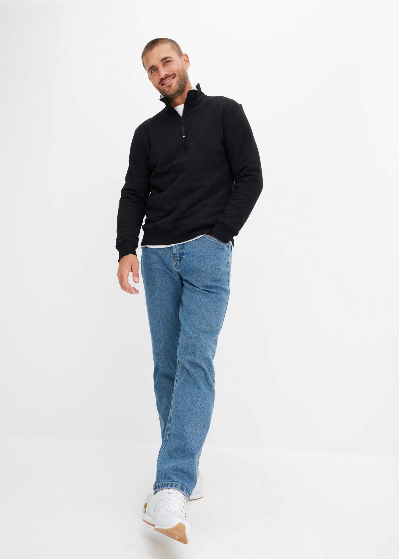 bonprix Jeans droit »Classic Fit Stretch-Jeans, Straight« klassische Passform, aus Baumwolle mit Elasthan