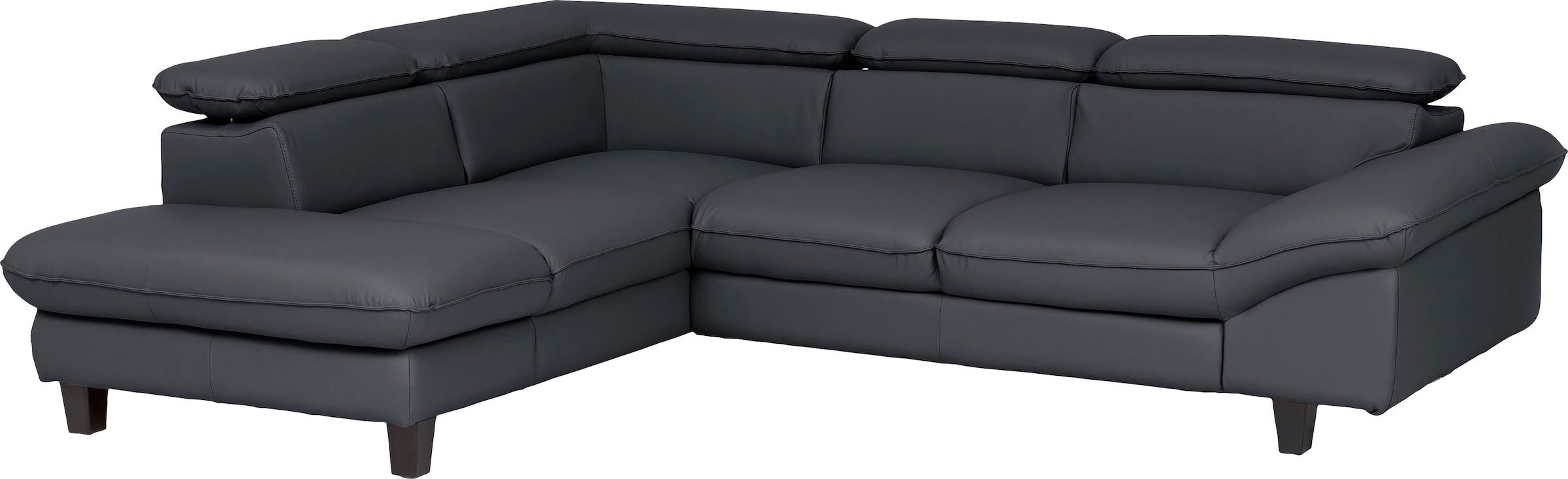 Home affaire Canapé d'angle »Pilot L-Form« avec réglage de la tête, optionnellement avec fonction couchage & coffre de lit