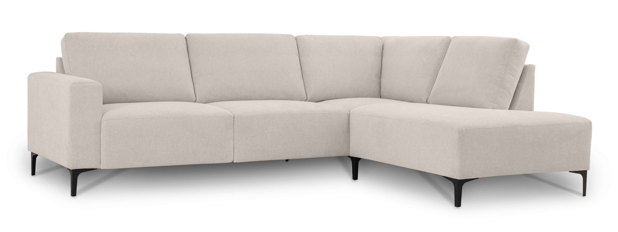 Home affaire Ecksofa »Tournon, L-Form, Breite 256 cm, Webstoff, Chenille«, Designsofa im nordischen Stil, Wellenunterfederung, Metallfüsse
