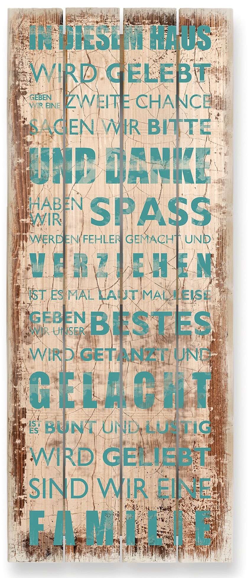 Image of Wall-Art Holzbild »In diesem Haus - Panorama«, 40/100 cm bei Ackermann Versand Schweiz