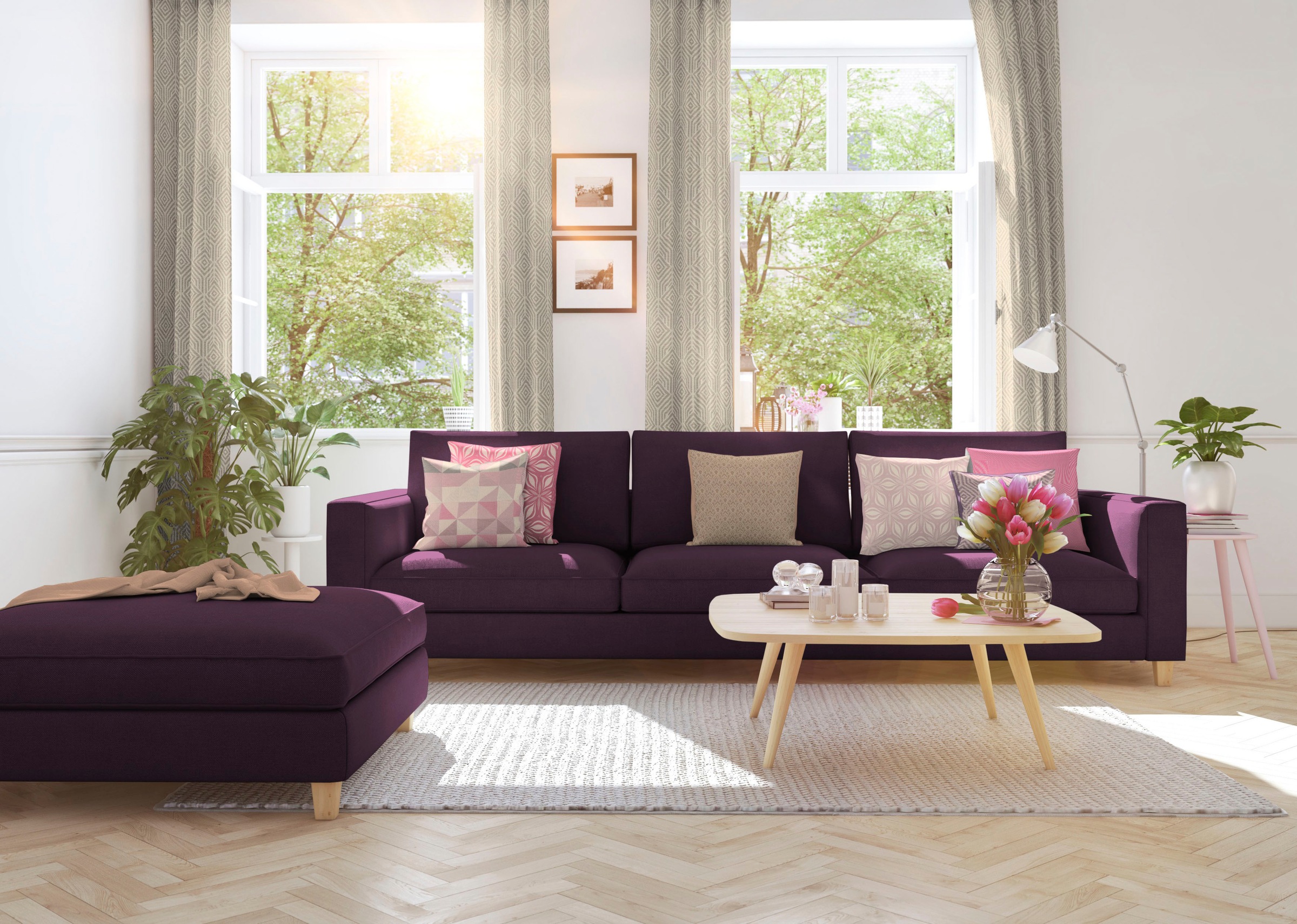 Adam Vorhang »Easy Diamond« Ösen 1 Stk. tlg. aus 100% Bio-Baumwolle