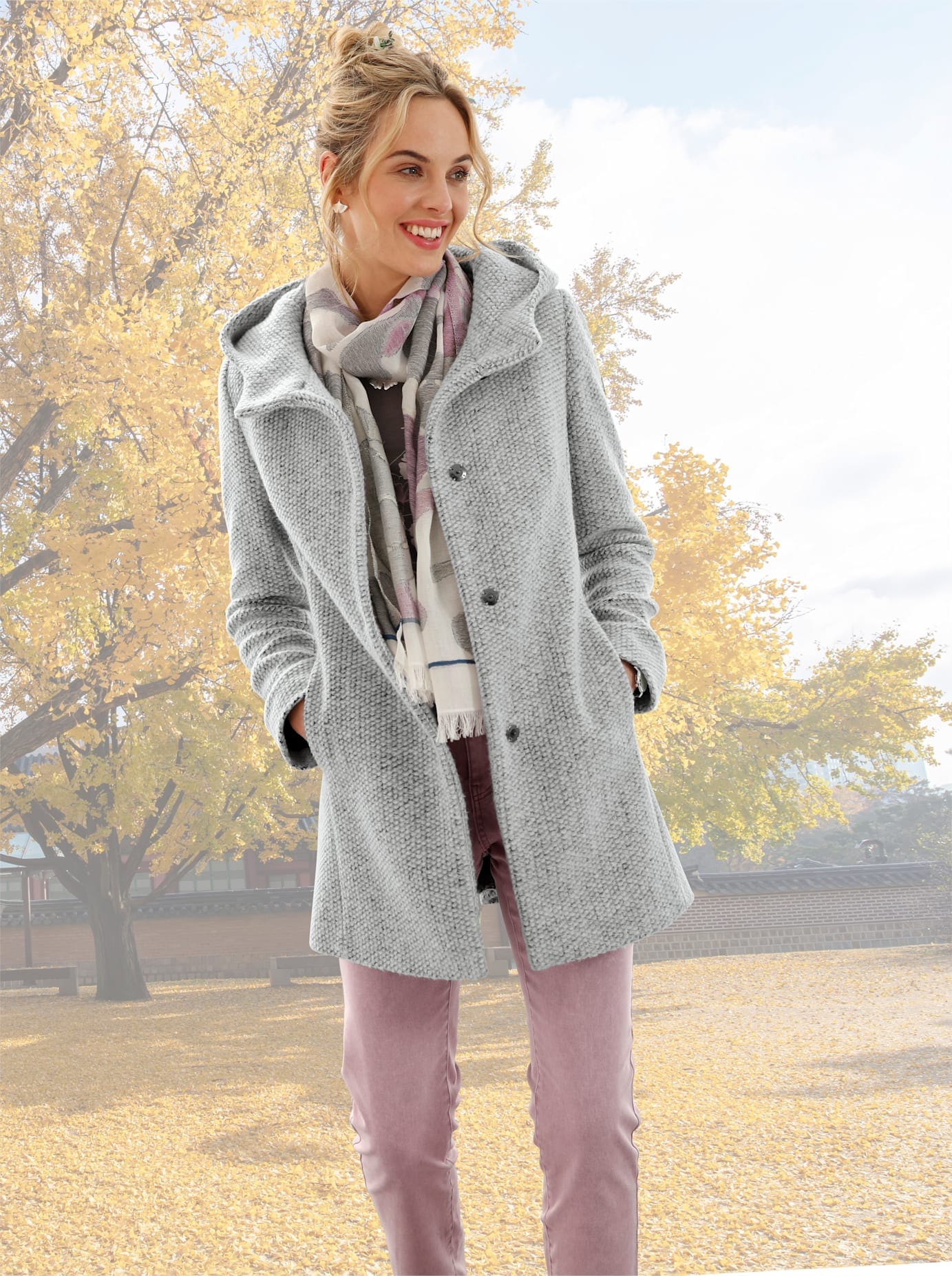 MANISA Langjacke mit Kapuze