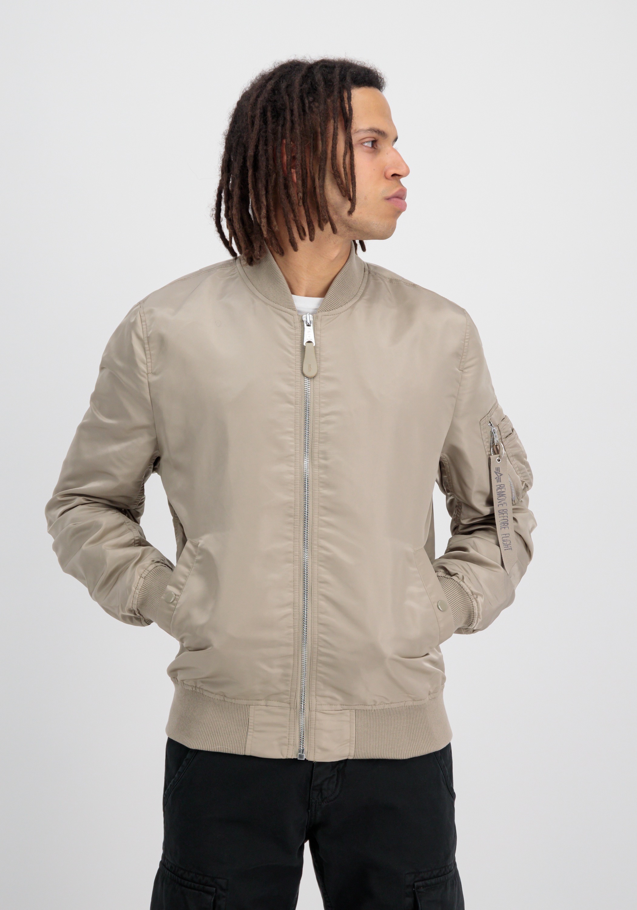 Alpha Industries , Bomberjacke »MA-1 VF Light« , beige , XXL , Flight Nylon Stoff