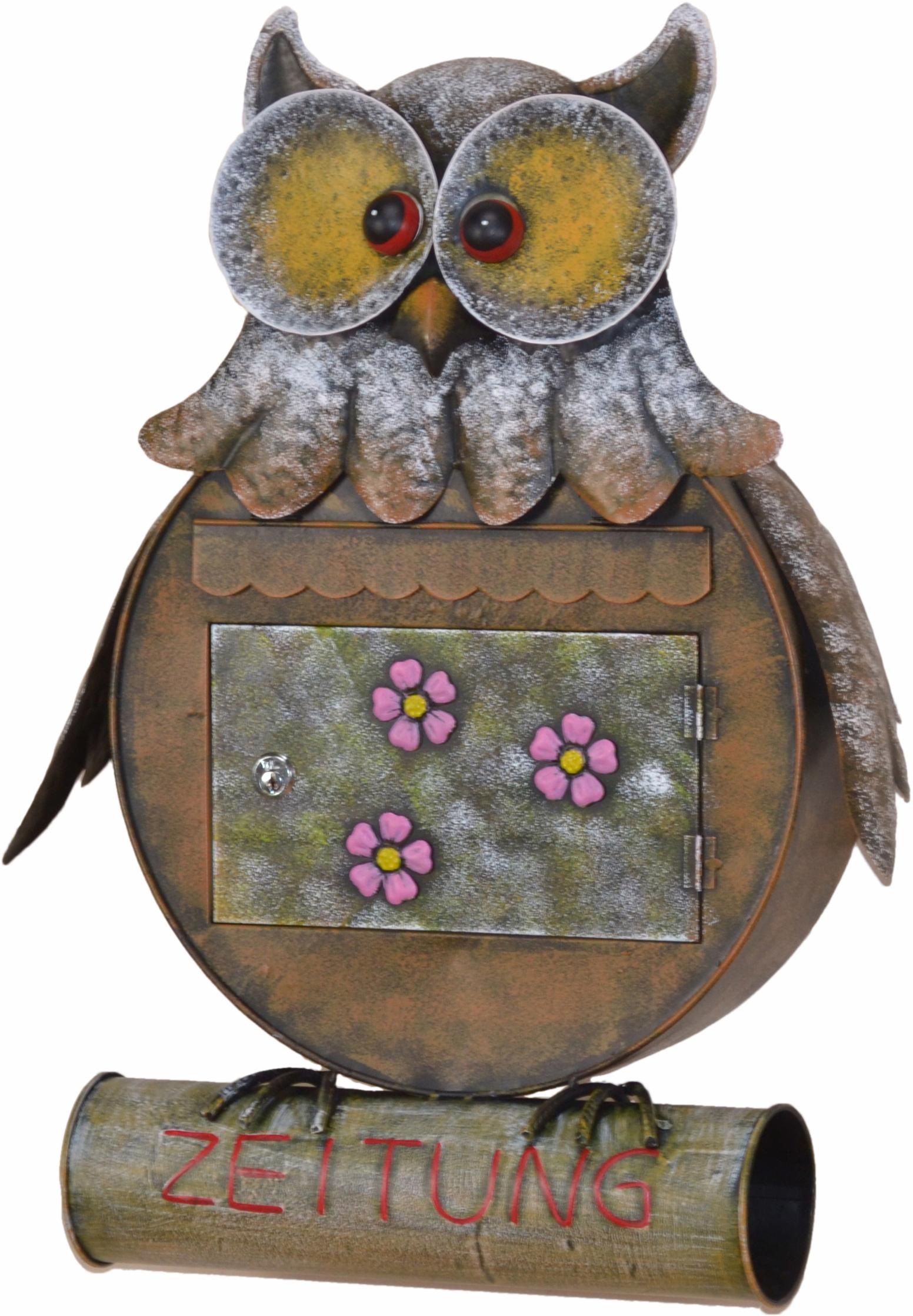 Image of HOFMANN LIVING AND MORE Wandbriefkasten »Eule«, aus Metall, für den geschützten Aussenbereich bei Ackermann Versand Schweiz