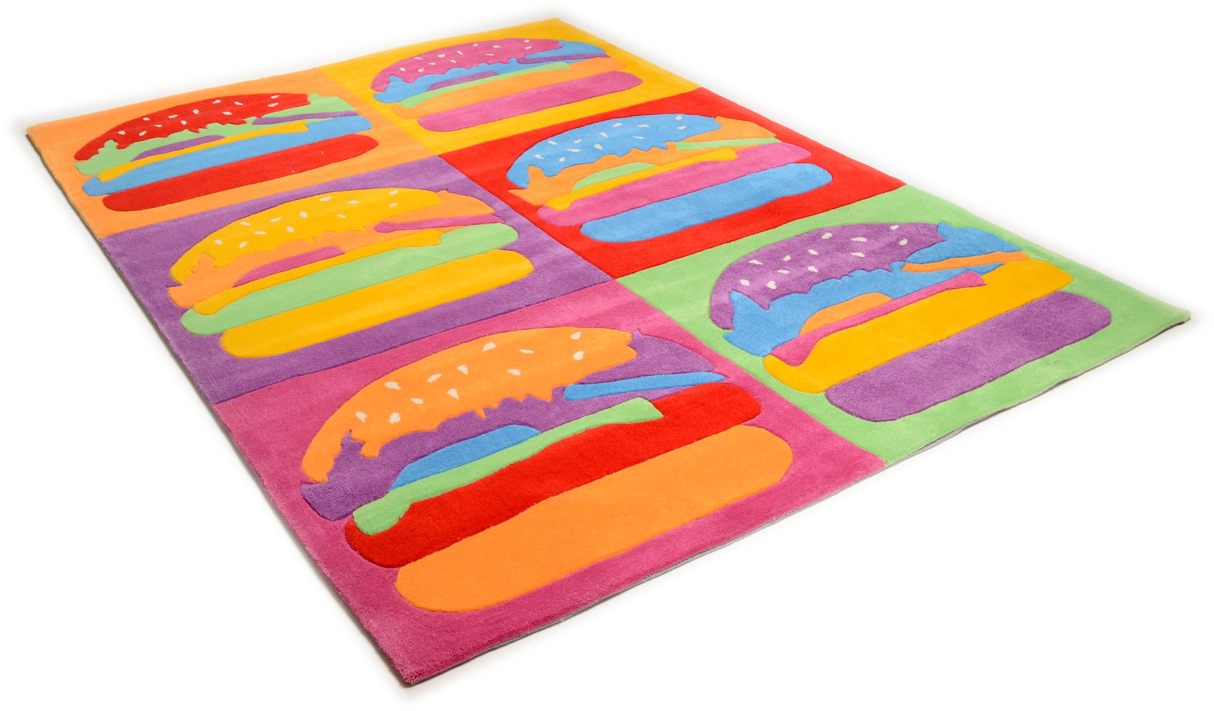 Image of THEKO Kinderteppich »Burger«, rechteckig, 15 mm Höhe, Kurzflor, kräftige Farben, Kinder- und Jugendzimmer bei Ackermann Versand Schweiz