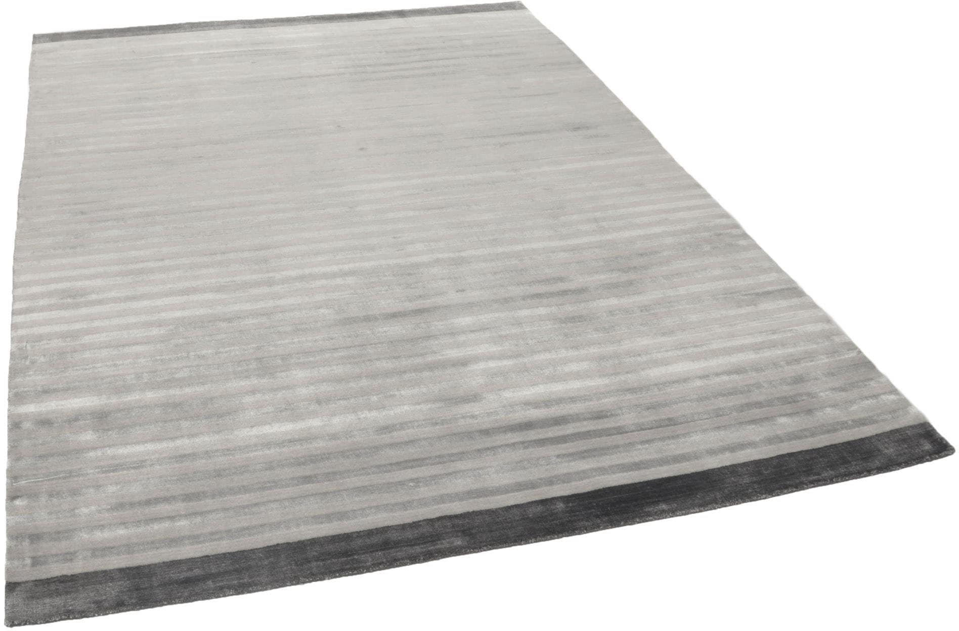THEKO Teppich »Miami 3286«, rechteckig, 8 mm Höhe, Handweb Teppich, gestreift, handgewebt, aus Viskose & Wolle