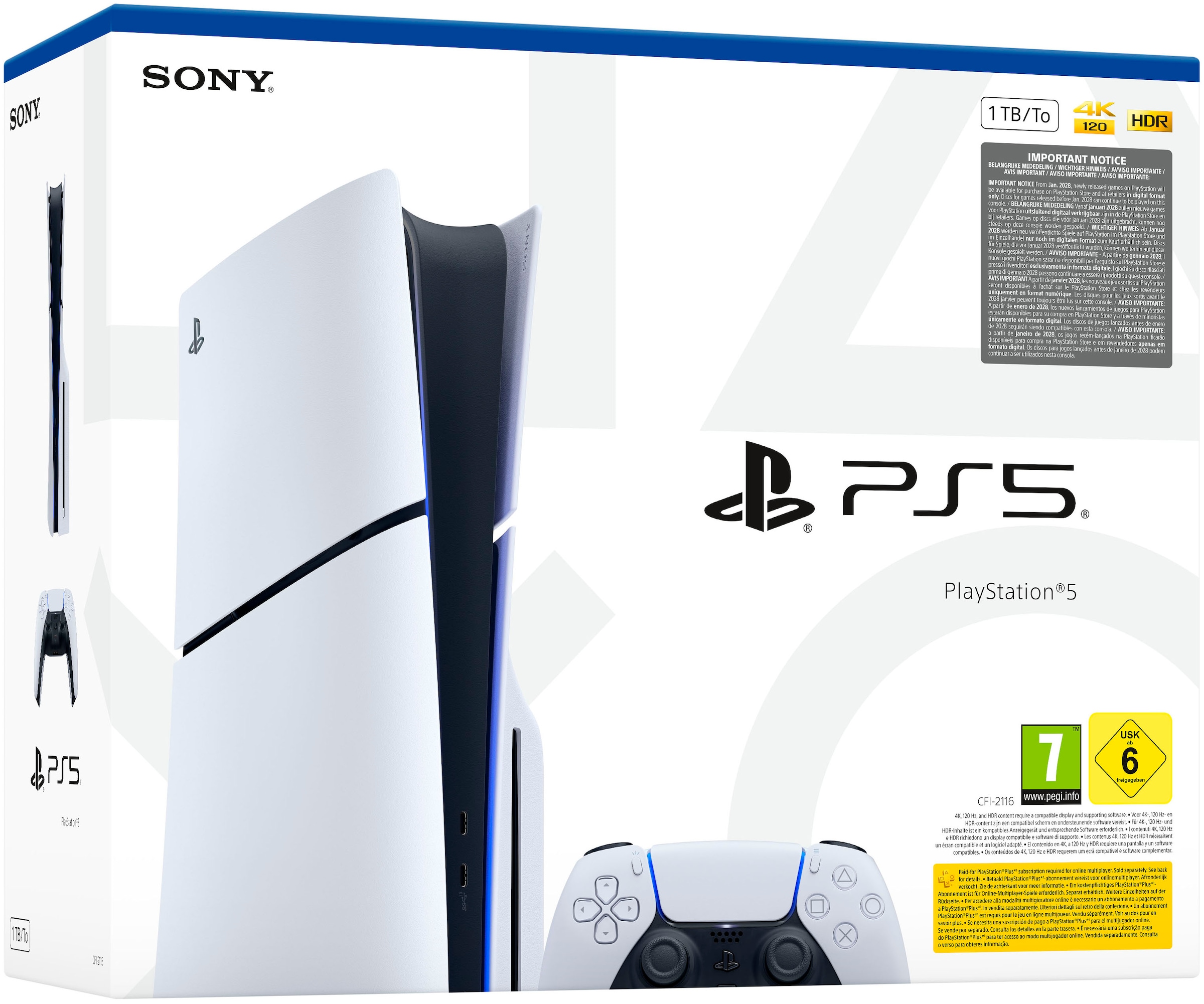 PlayStation 5 Spielekonsole »PS5 Disk Edition (Slim)« 1.000 GB 1 TB